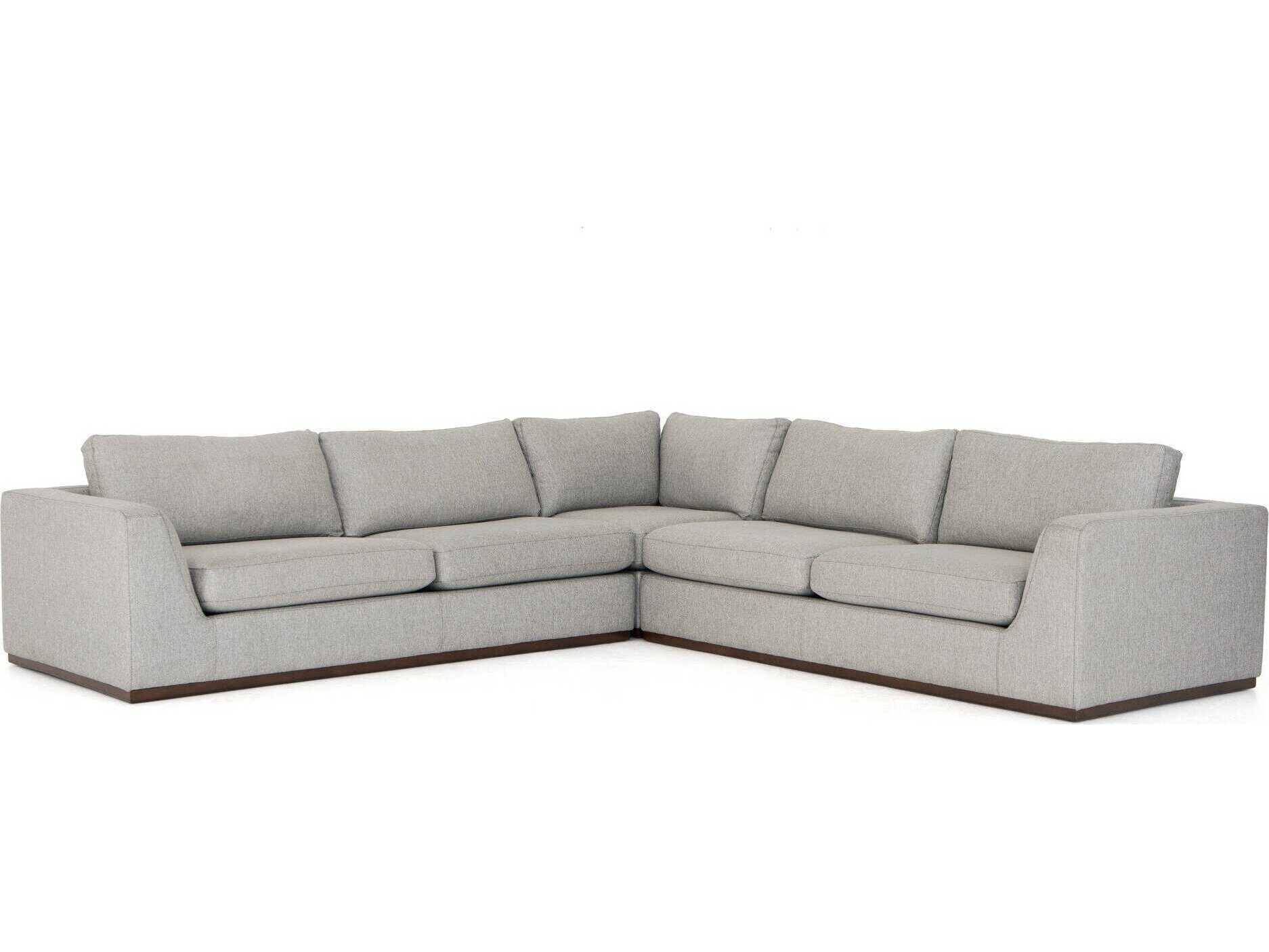 Four Hands Centrale Colt 3 - Piece Gray Upholstered Sectional Sofa