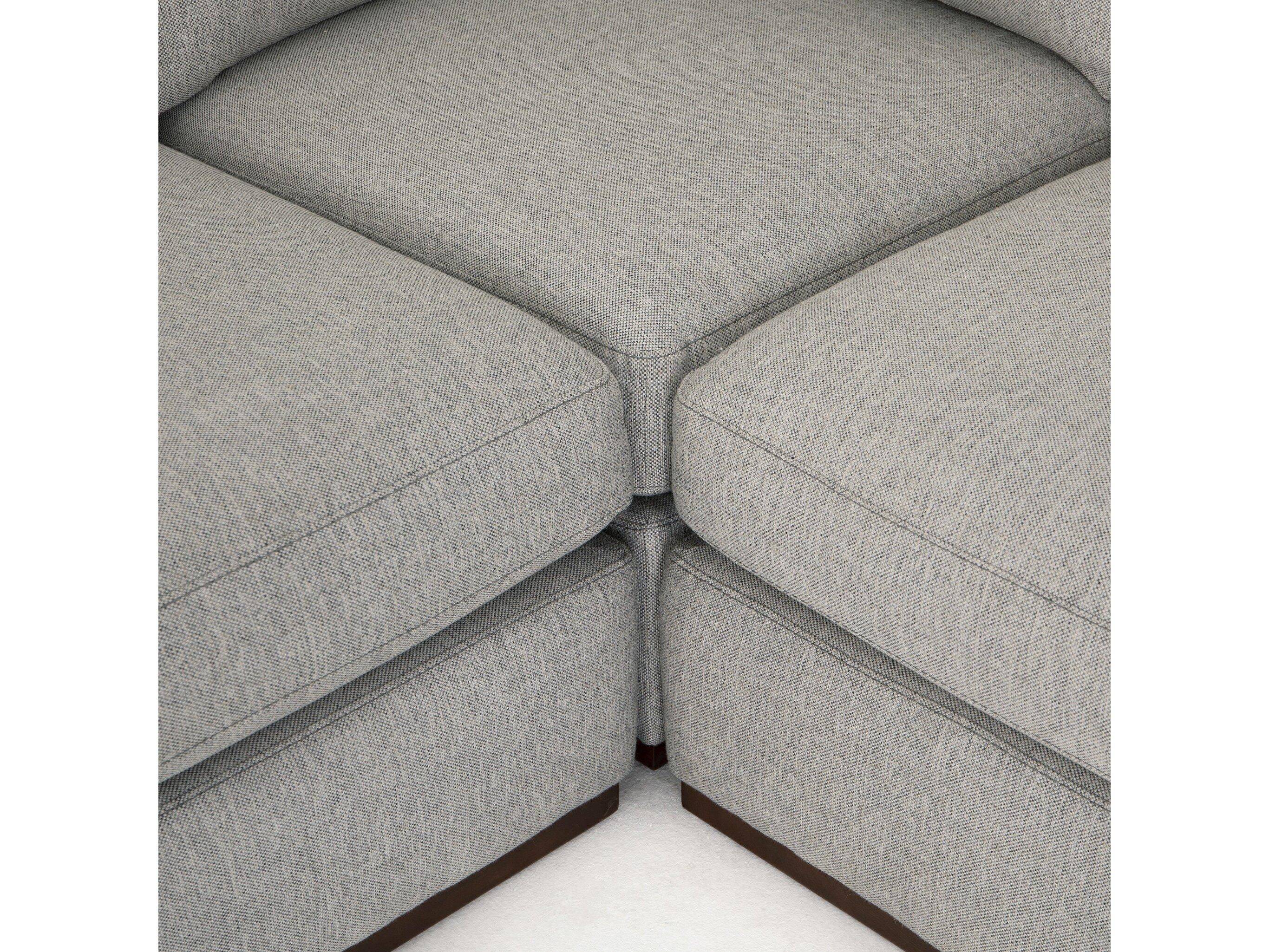 Luxecor Globetrotter Colt 3 - Piece Gray Upholstered Sectional Sofa