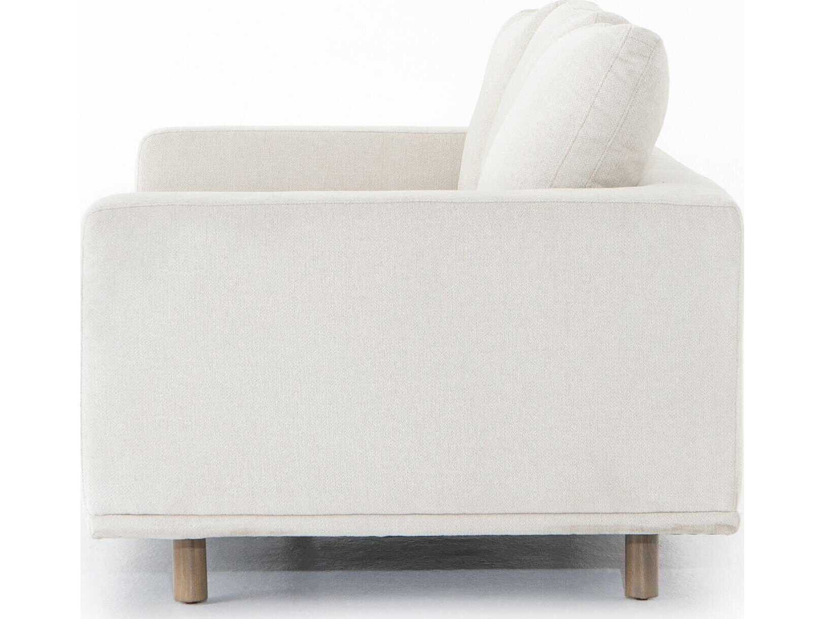Four Hands Centrale Dom Weathered Umber Bonnell Ivory Cream Upholstered Sofa