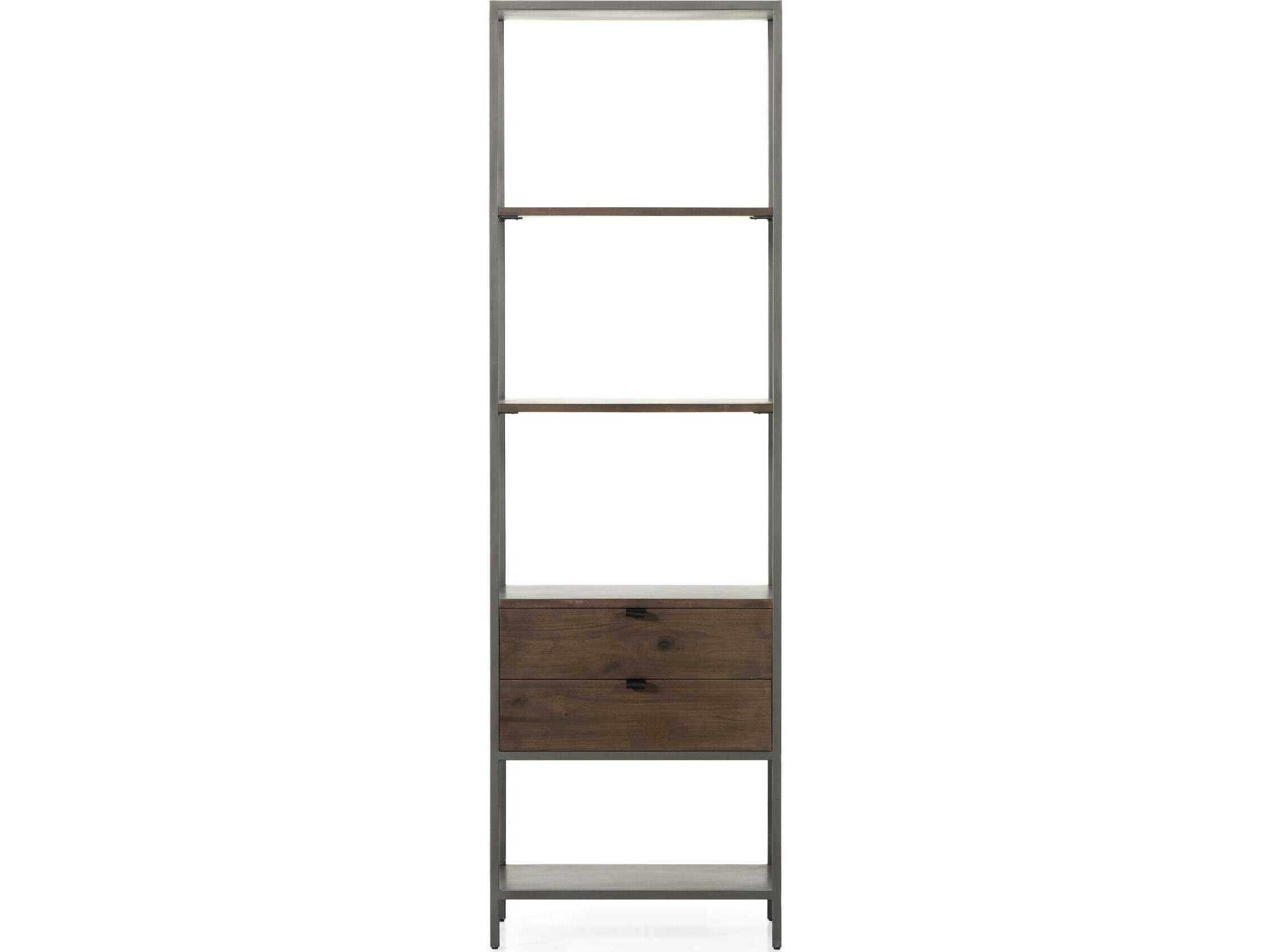 Four Hands Fulton Natural Iron Auburn Poplar Bookcase