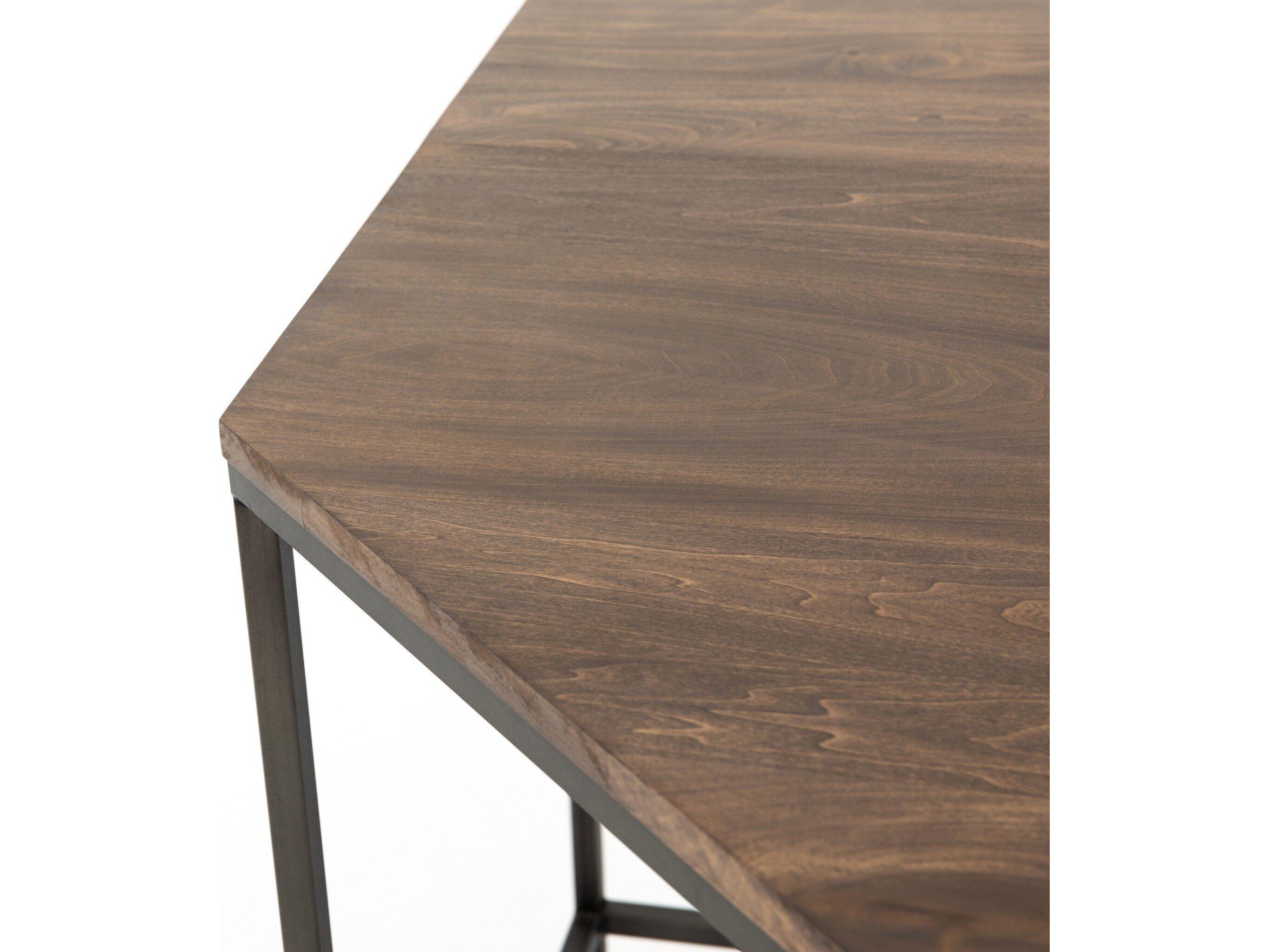 Four Hands Fulton Trey Natural Iron Auburn Poplar Brown Wood Corner Desk