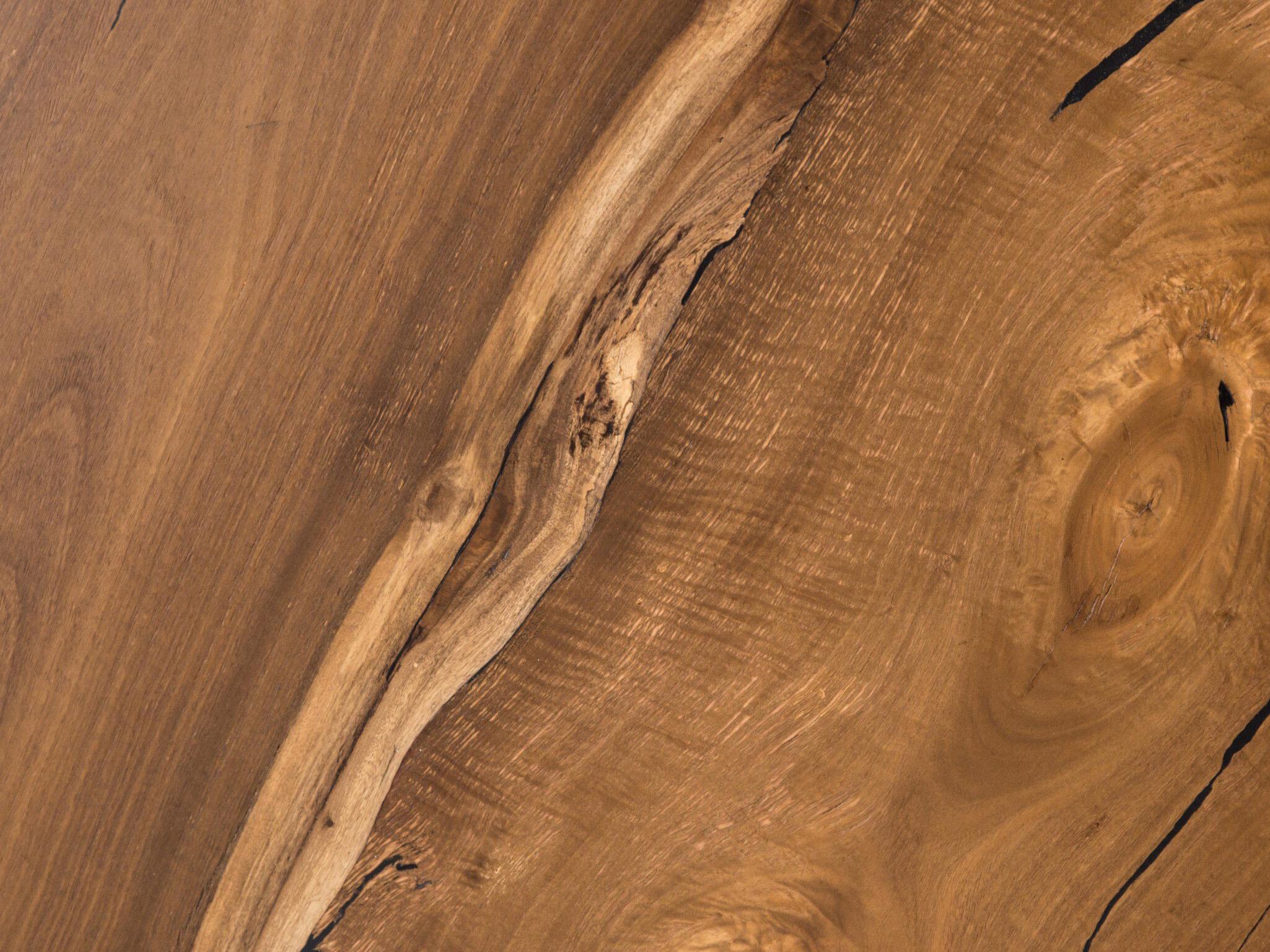 Four Hands Wesson Hudson Round Wood Natural Yukas Resin Bronzed Iron Coffee Table