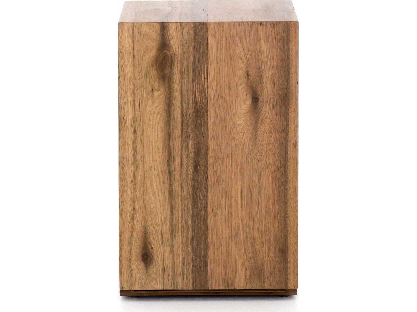 Four Hands Wesson Hudson Rectangular Wood Bronzed Iron Natural Yukas End Table