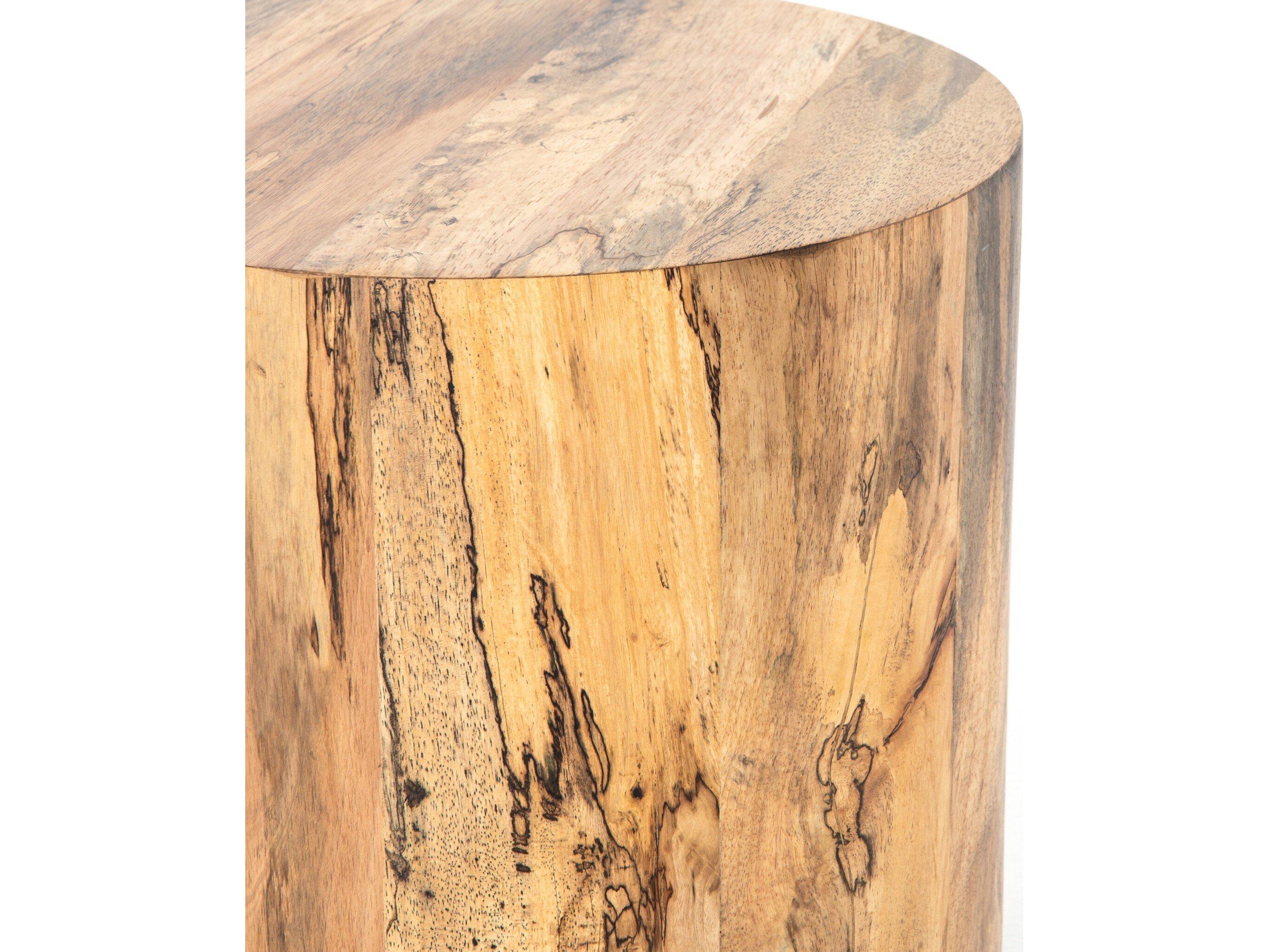 Four Hands Wesson Hudson Spalted Primavera Round End Table