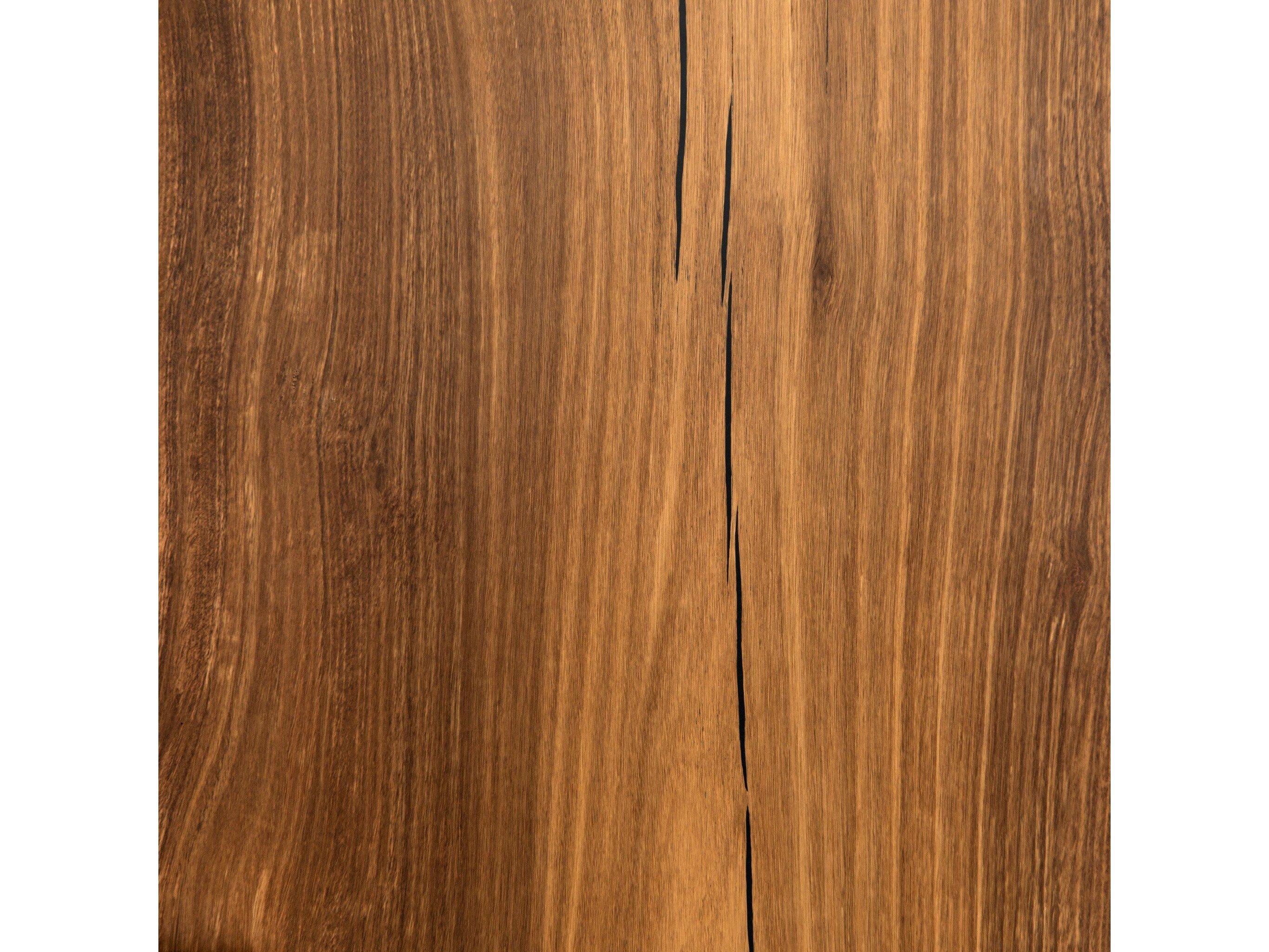 Four Hands Wesson Hudson Round Wood Black Pine Natural Yukas Resin End Table