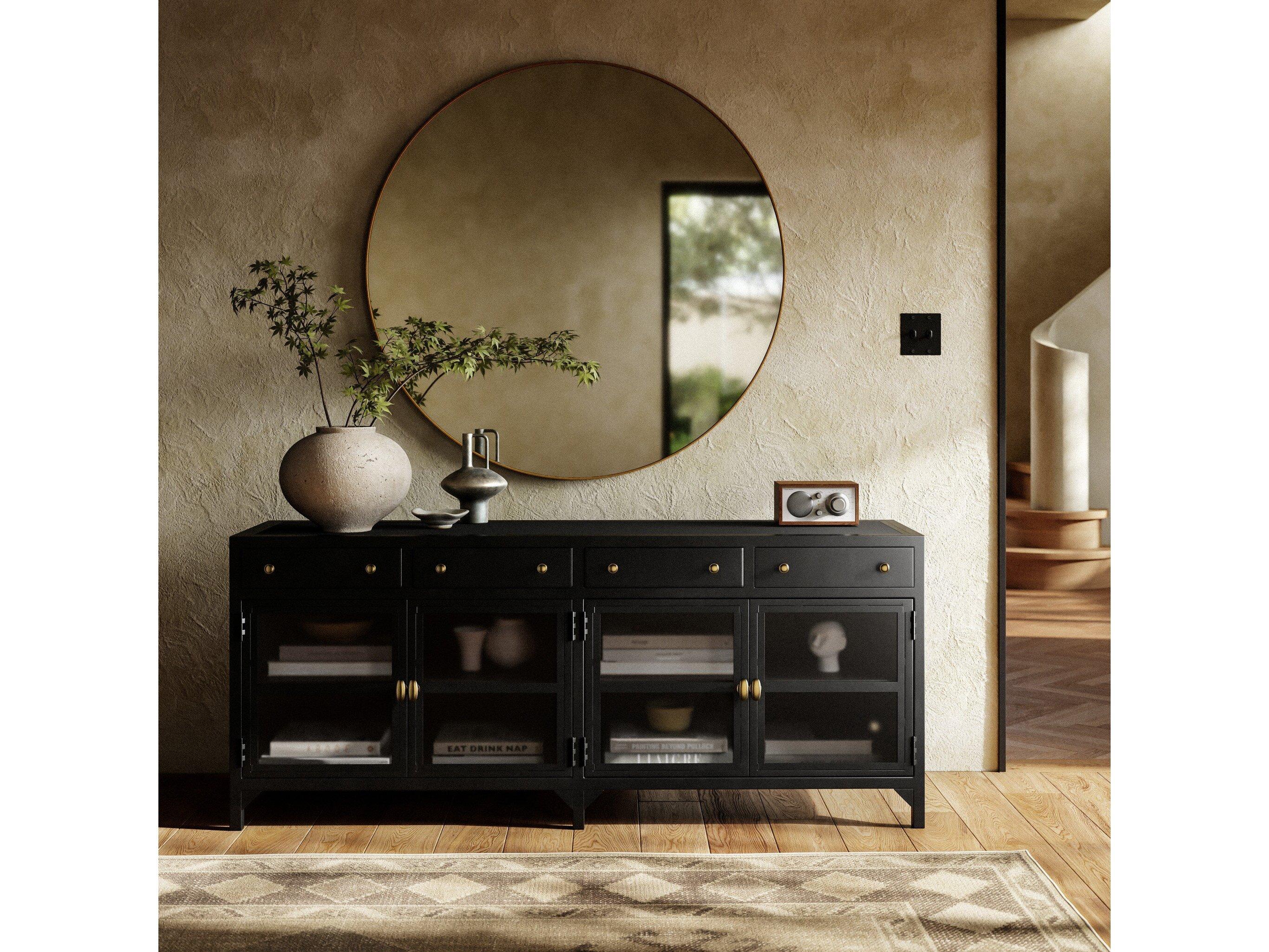 Four Hands Belmont Shadow Box Rectangular Wood Console Table