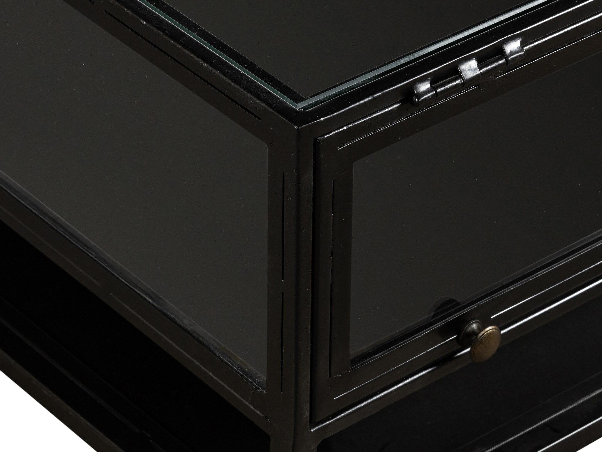 Four Hands Belmont Shadow Box Rectangular Glass Coffee Table