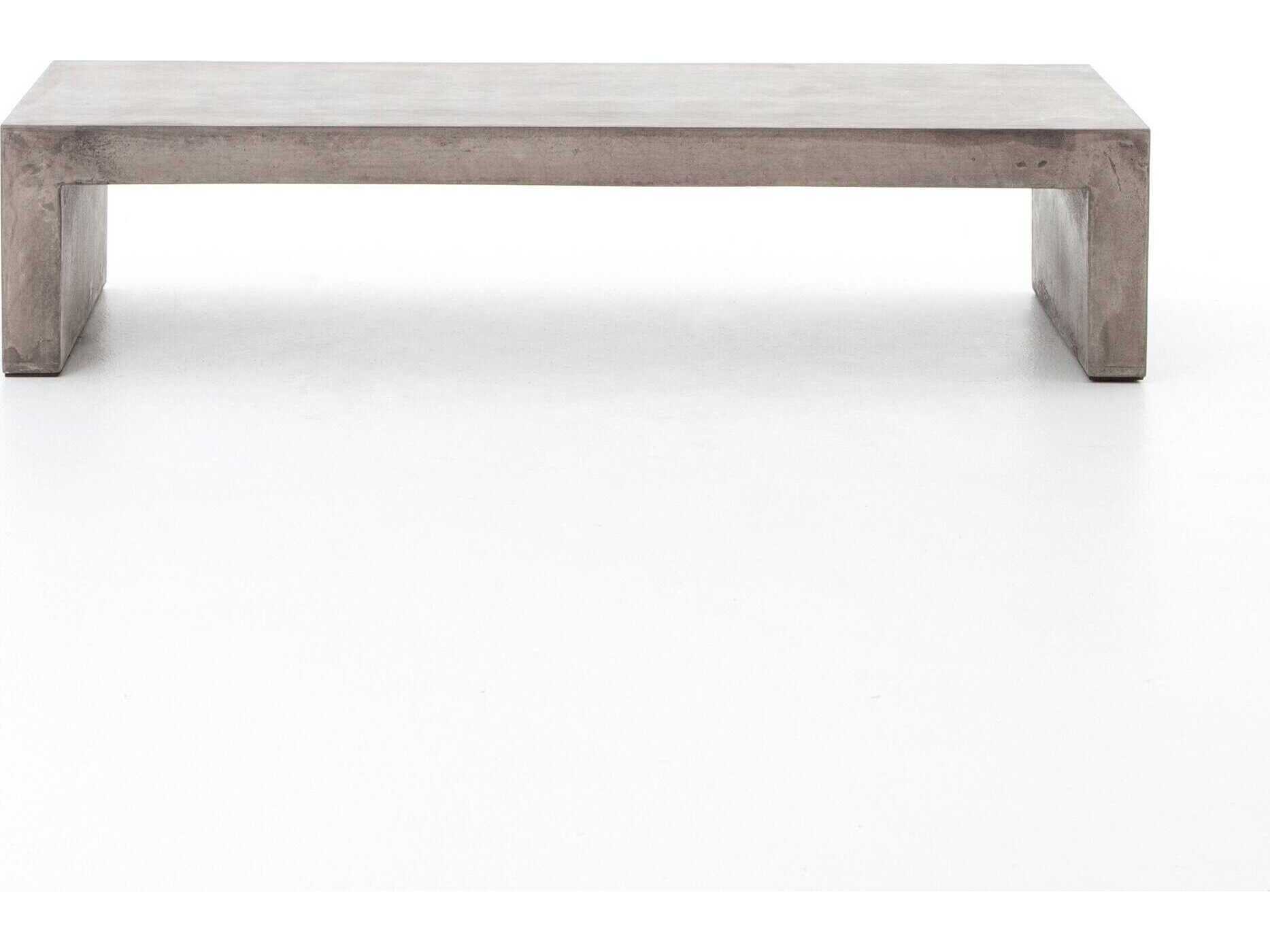 Four Hands Bina Parish Rectangular Grey Concrete Coffee Table
