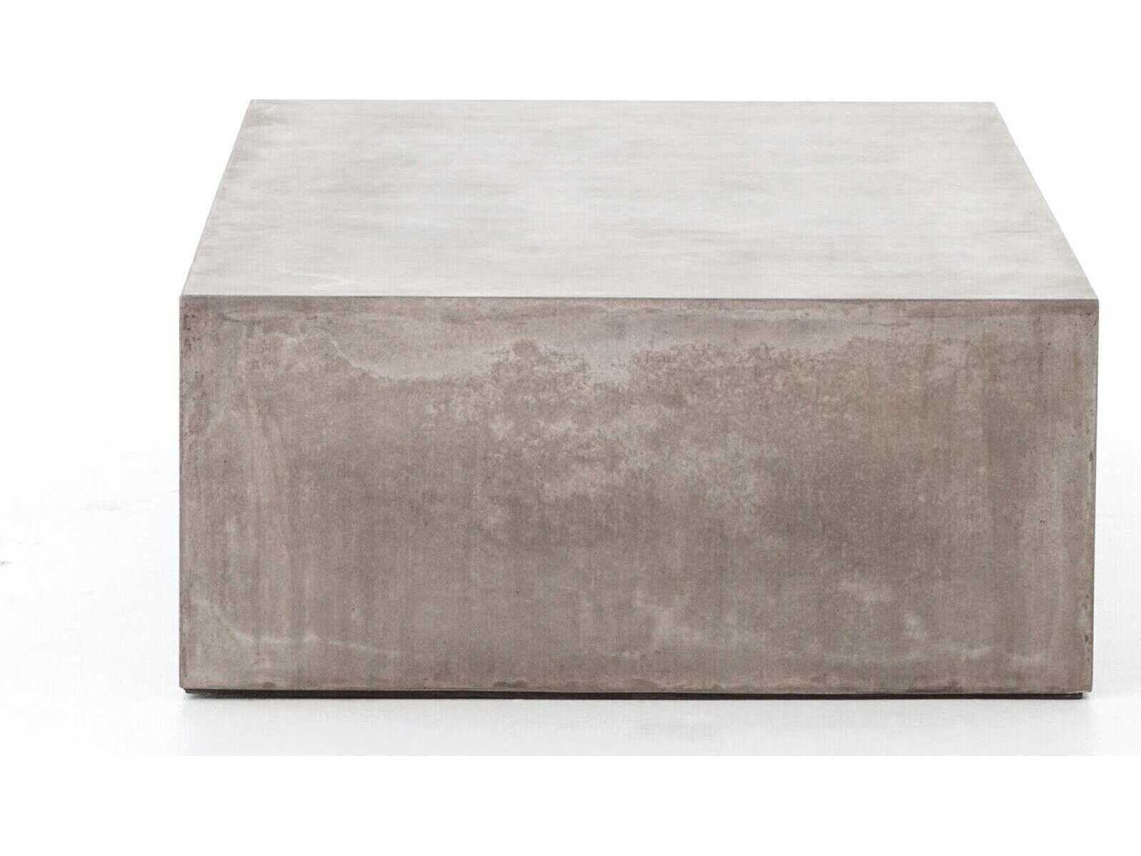 Four Hands Bina Parish Rectangular Grey Concrete Coffee Table