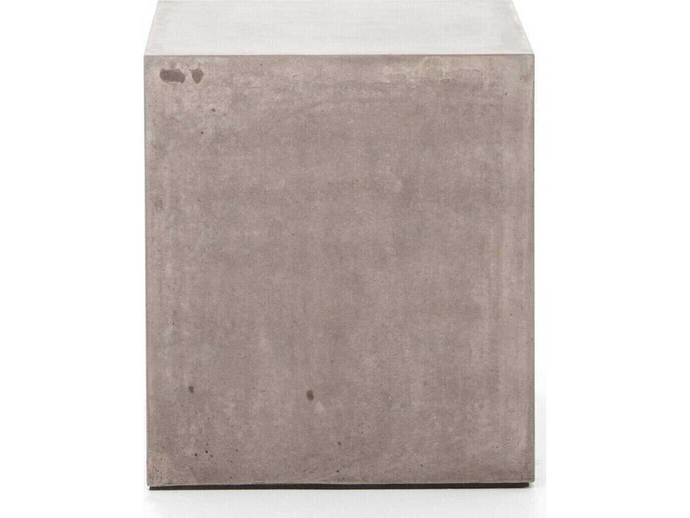 Four Hands Bina Parish Rectangular Grey Concrete End Table