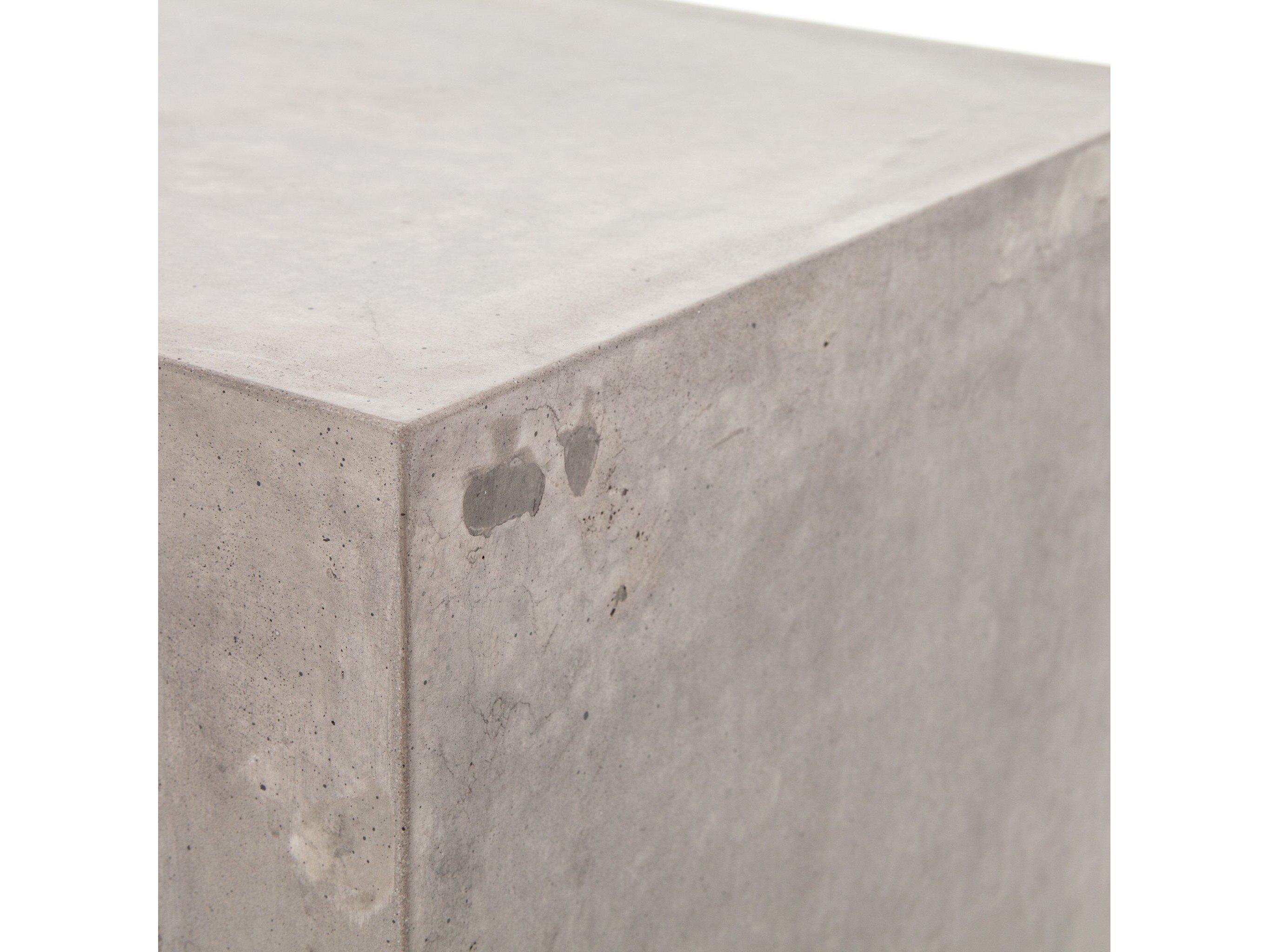 Four Hands Bina Parish Rectangular Grey Concrete End Table