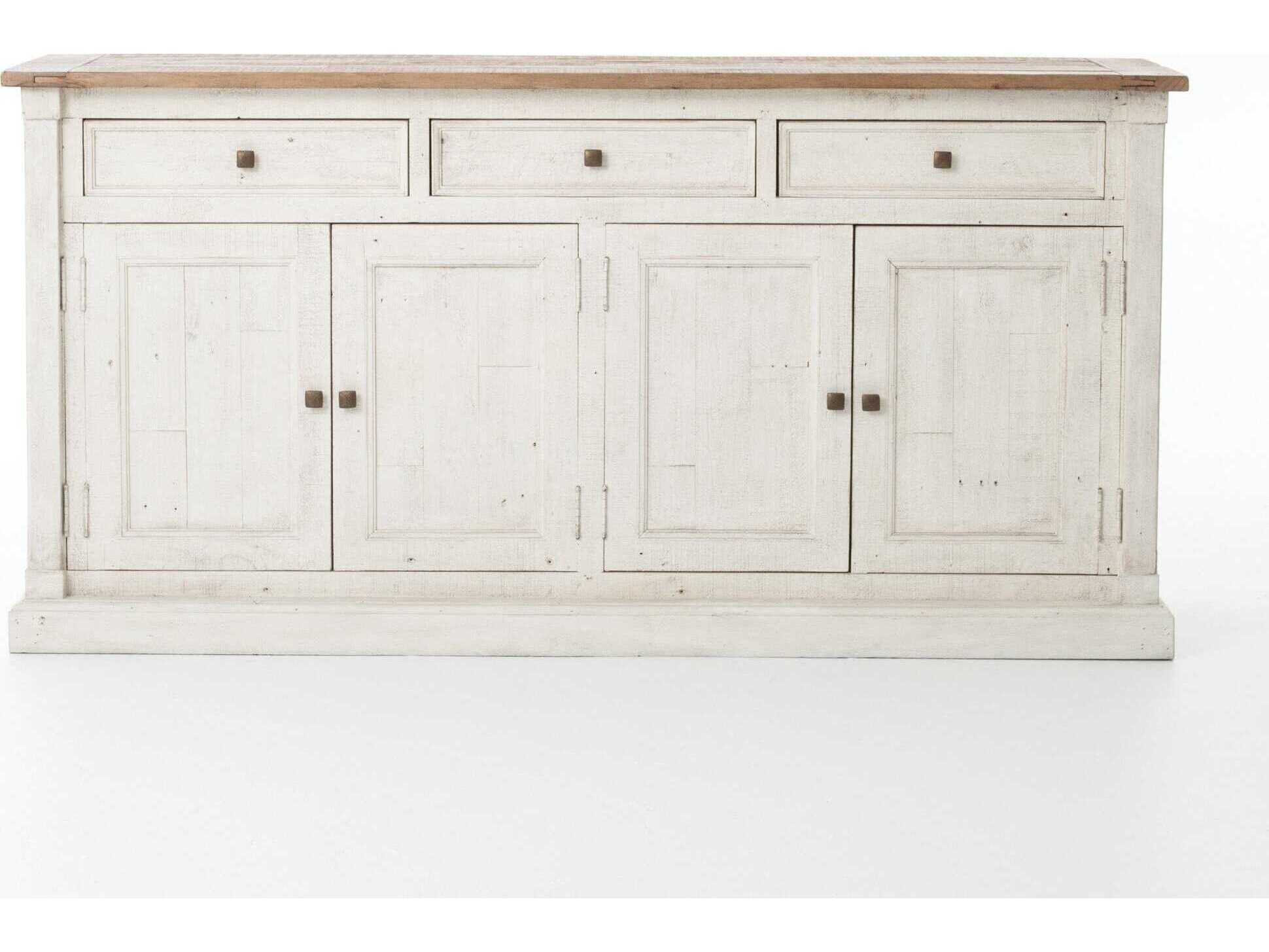 Four Hands Reclaimed Cintra 70" Limestone White Driftwood Natural Sideboard