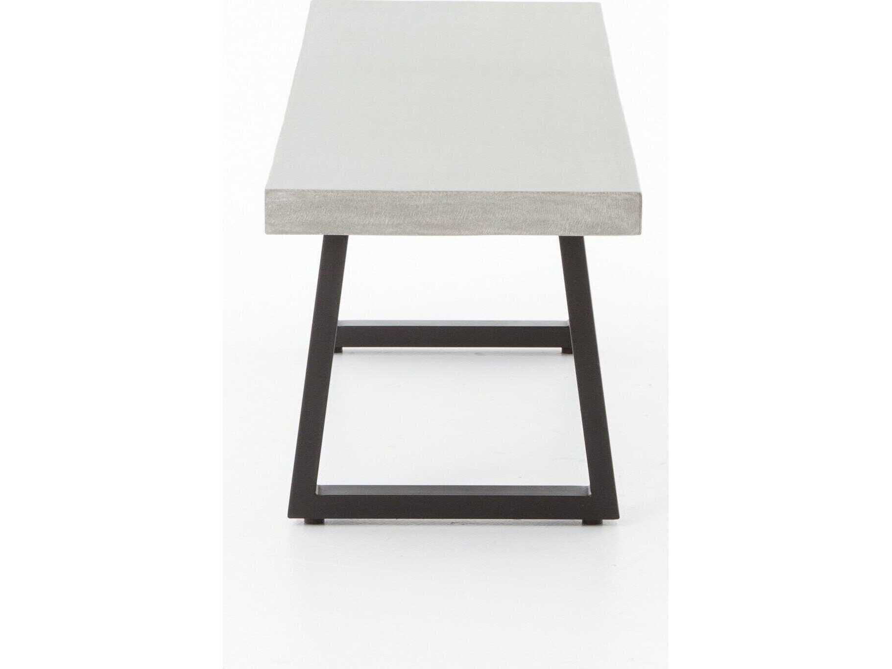 Four Hands Constantine Black Light Grey Accent Bench