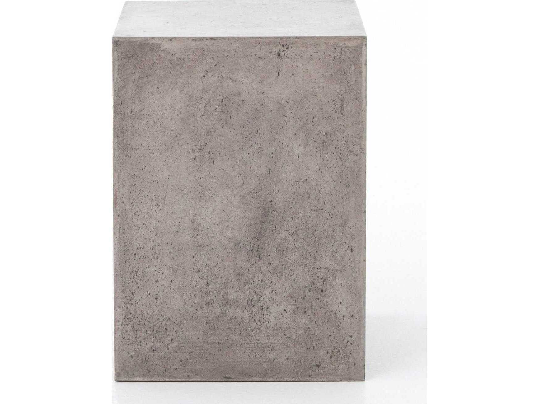 Four Hands Everett Hugo Rectangular Concrete End Table