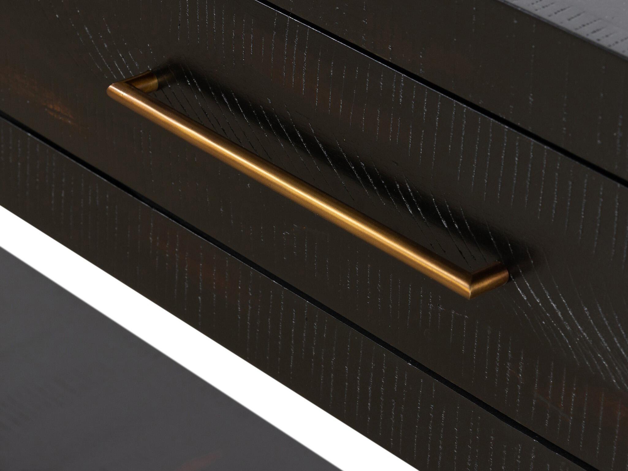 Four Hands Hadley Suki Rectangular Wood Burnished Black Console Table