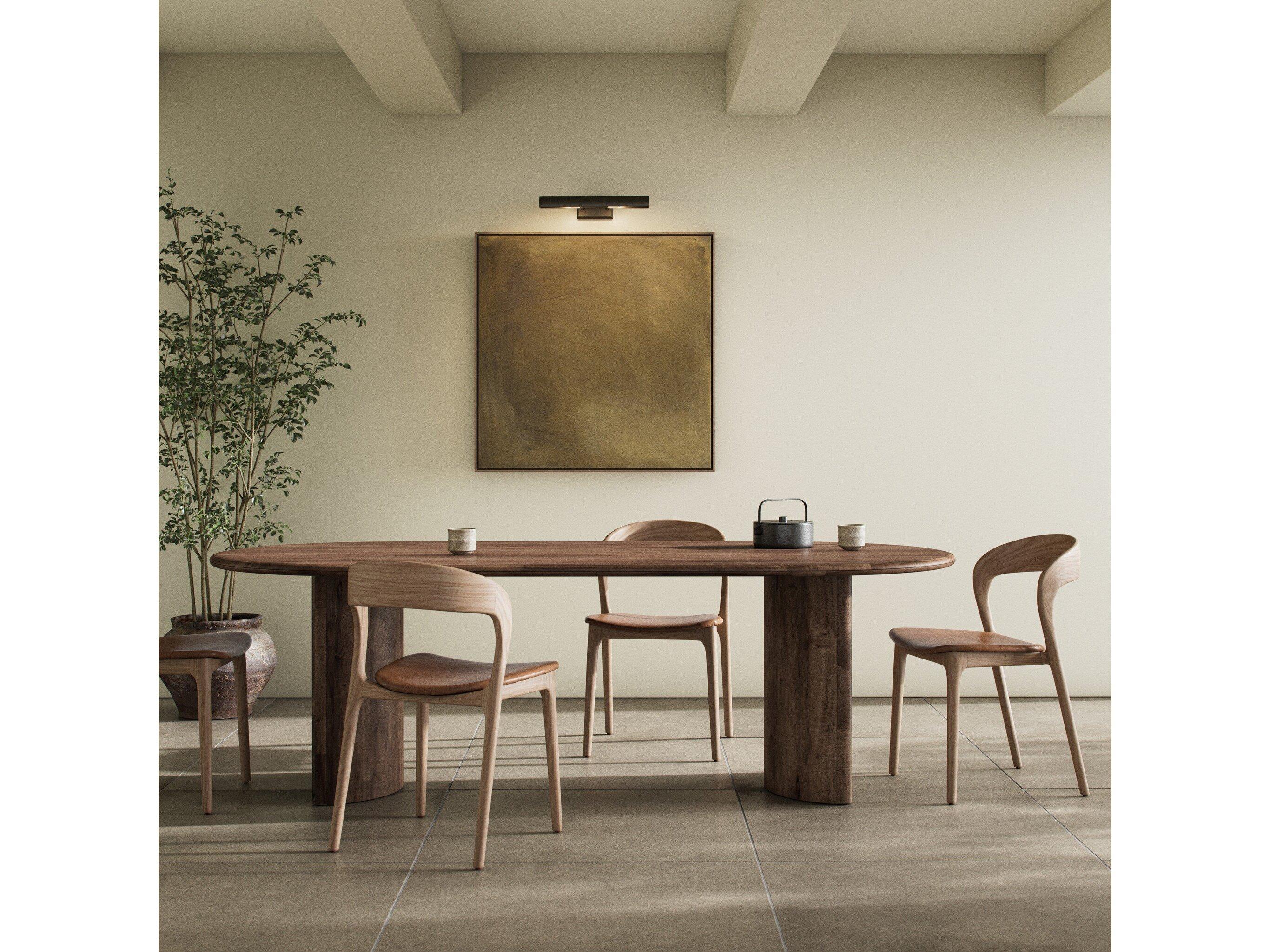 Four Hands Haiden Paden Oval Wood Seasoned Brown Acacia Solid Dining Table