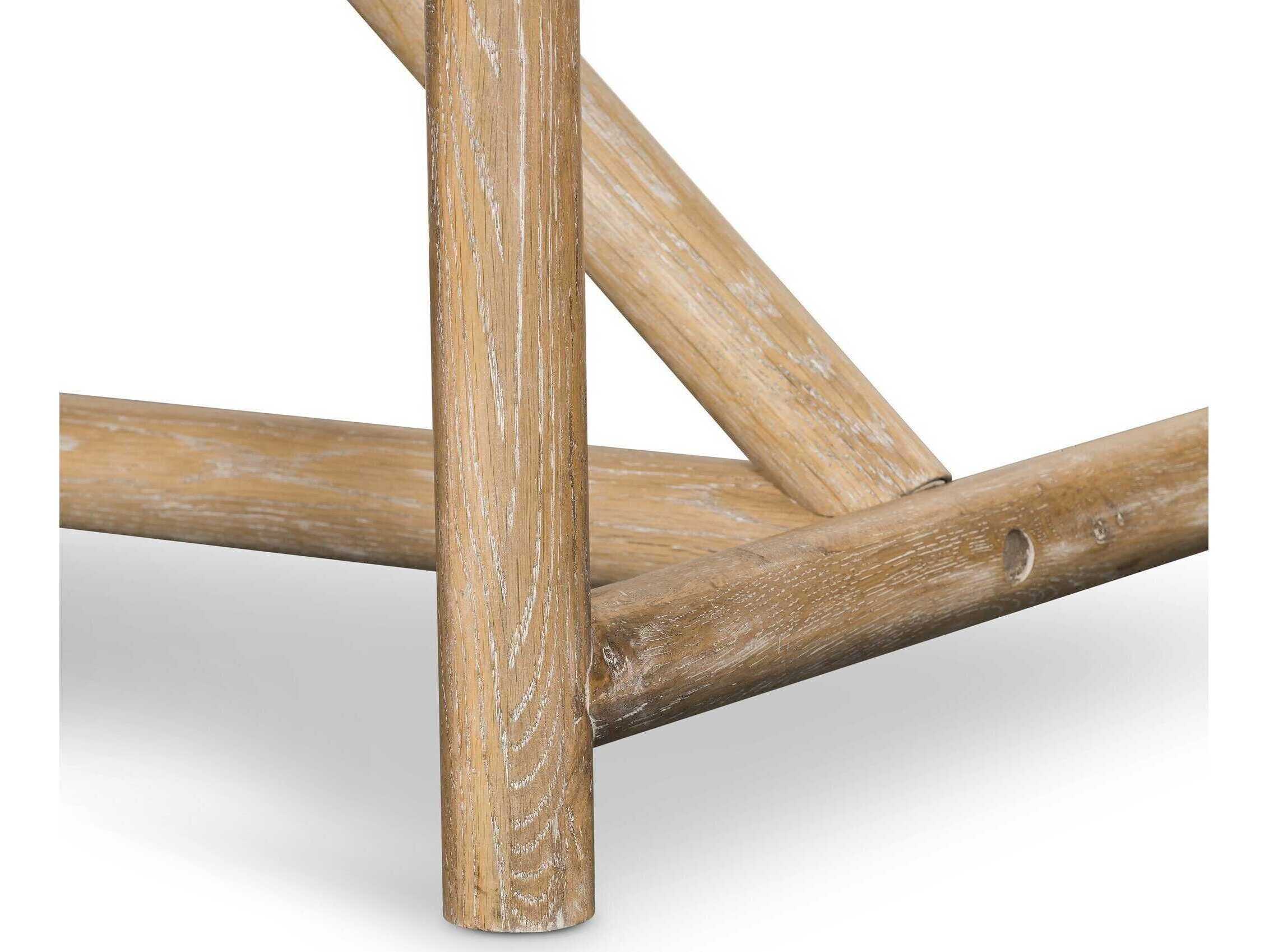 Four Hands Patten Mika Rectangular Wood Whitewashed Oak Dining Table