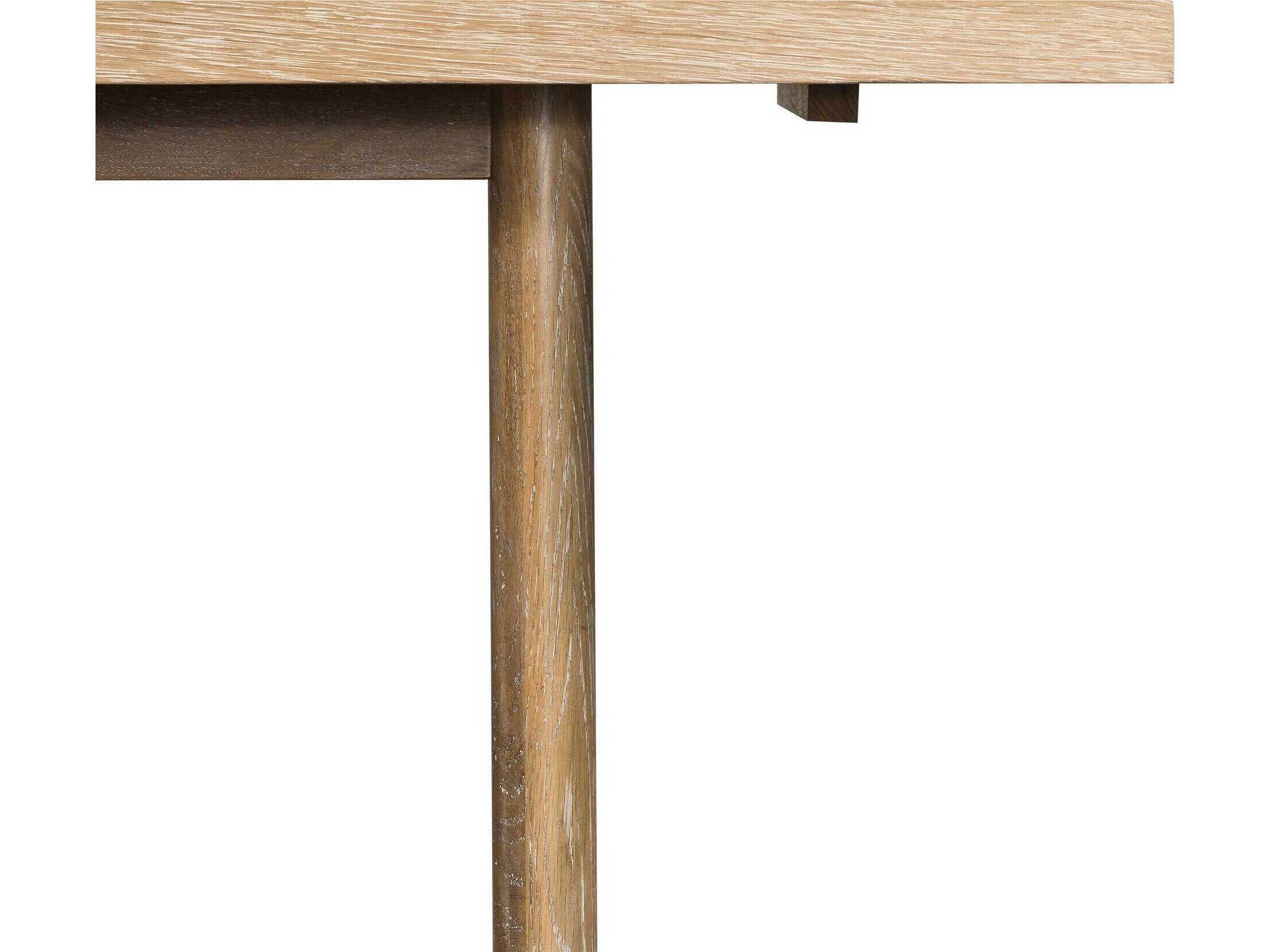 Four Hands Patten Mika Rectangular Wood Whitewashed Oak Dining Table