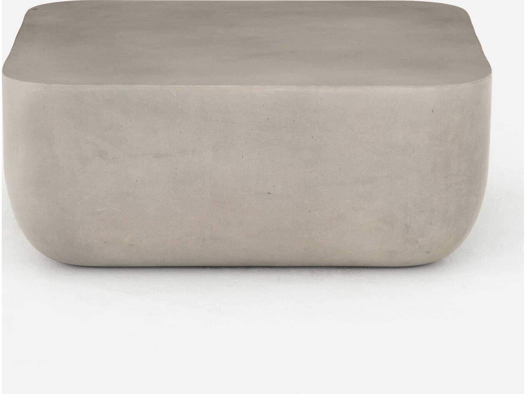 Four Hands Thayer Ivan Square Grey Concrete Coffee Table