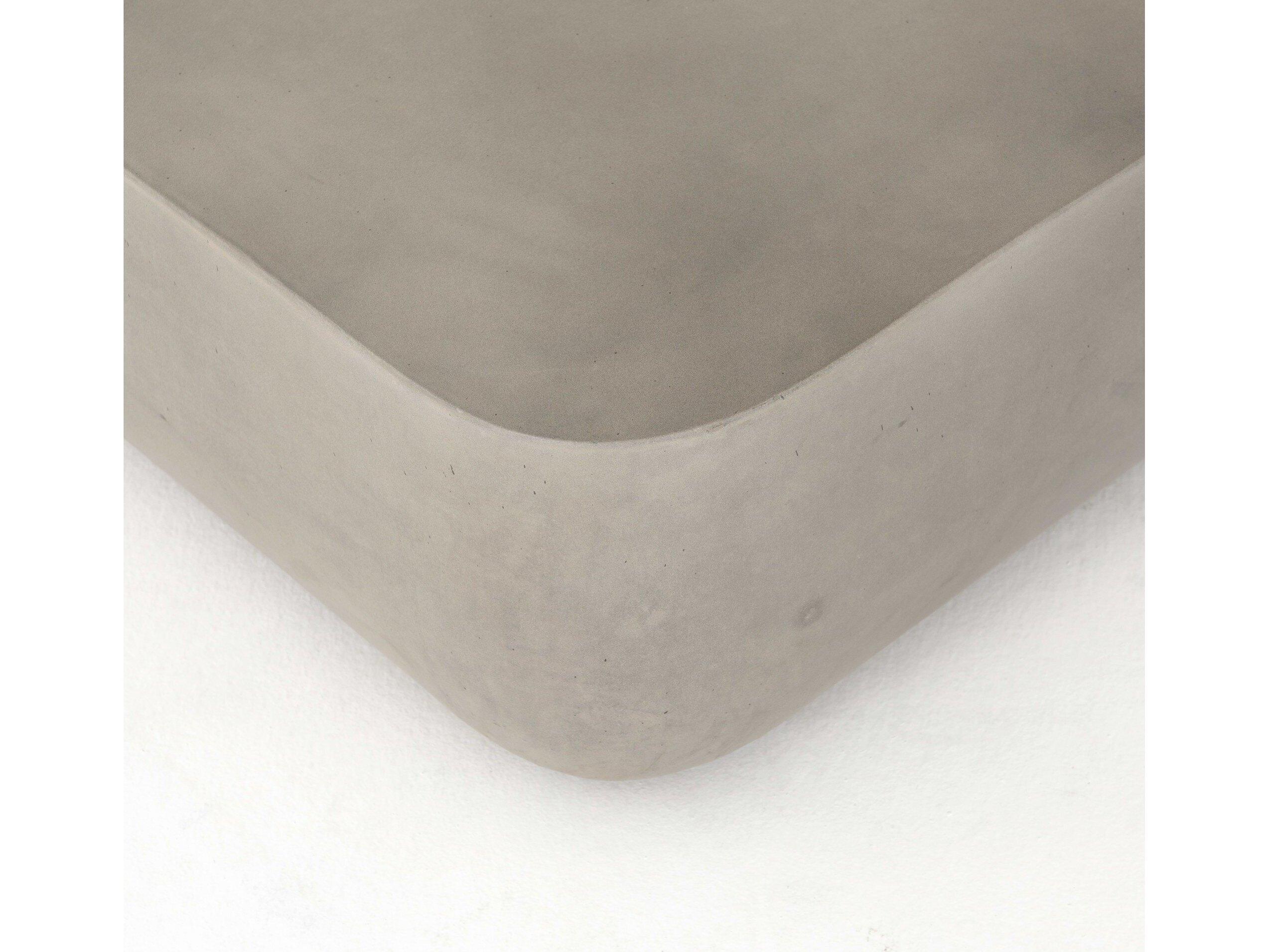 Four Hands Thayer Ivan Square Grey Concrete Coffee Table