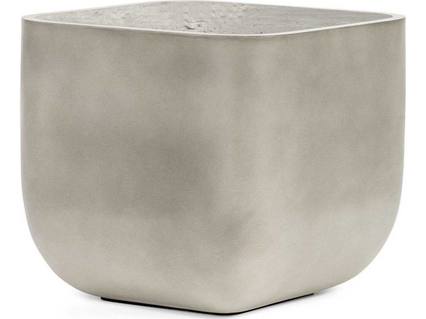 Four Hands Thayer Ivan Square Planter-Grey Concrete