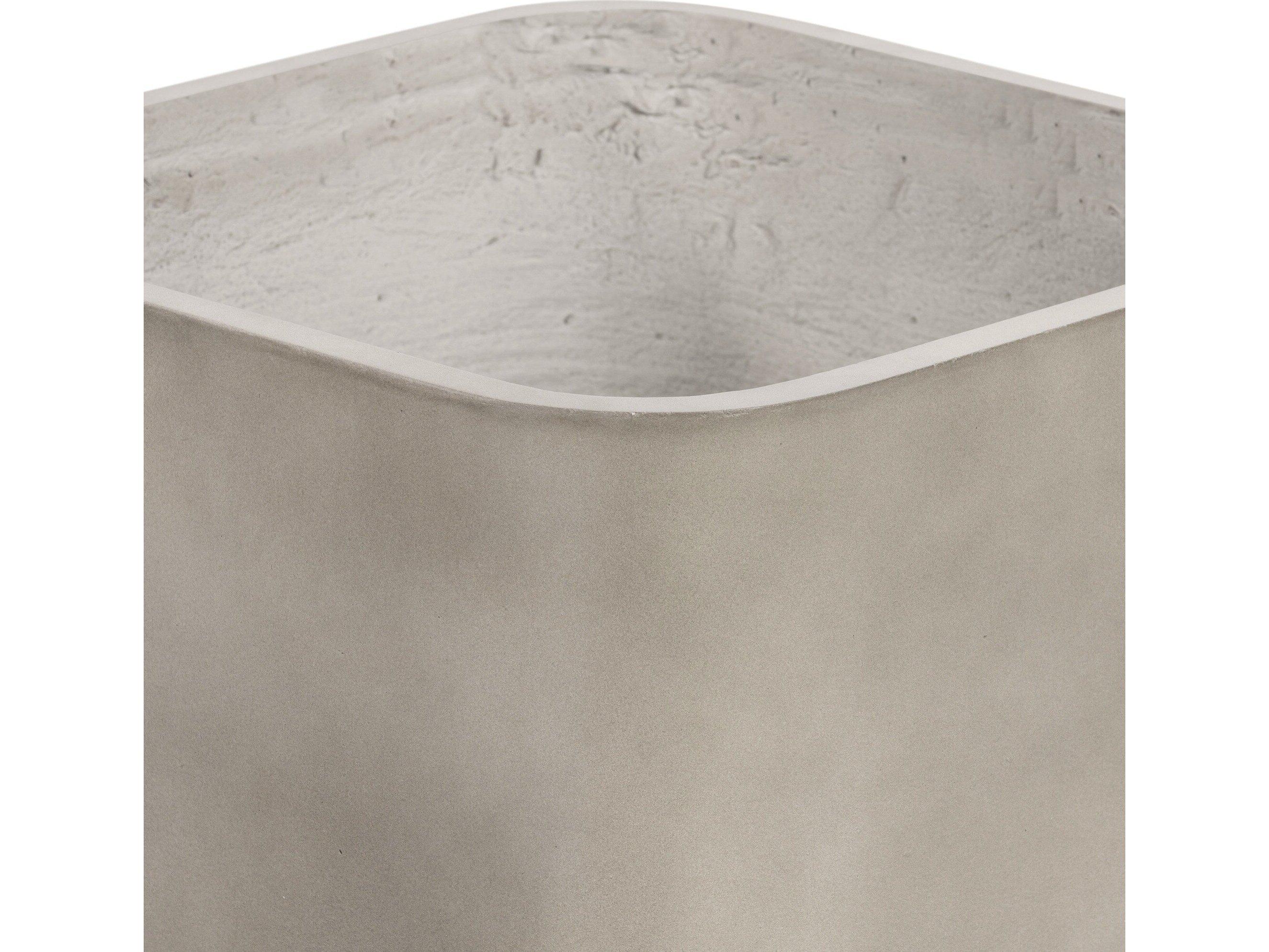 Four Hands Thayer Ivan Square Planter-Grey Concrete
