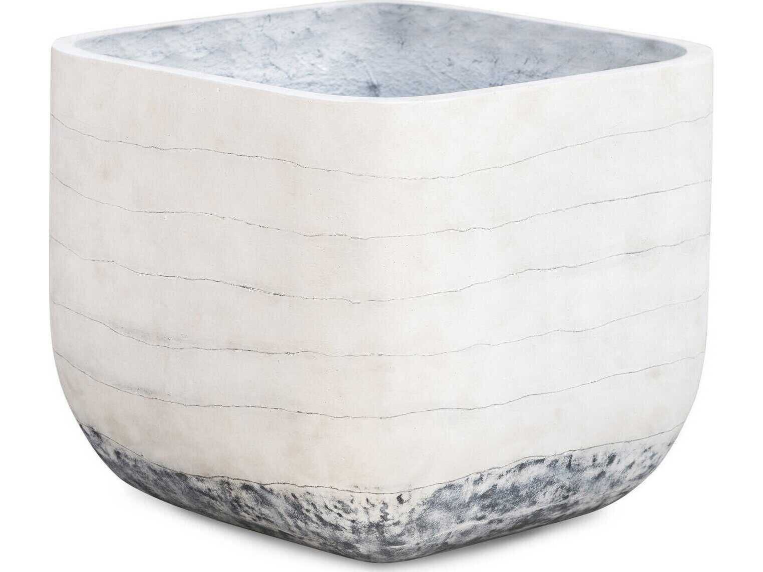 Four Hands Thayer Ingall Square Planter-Grey Ombre