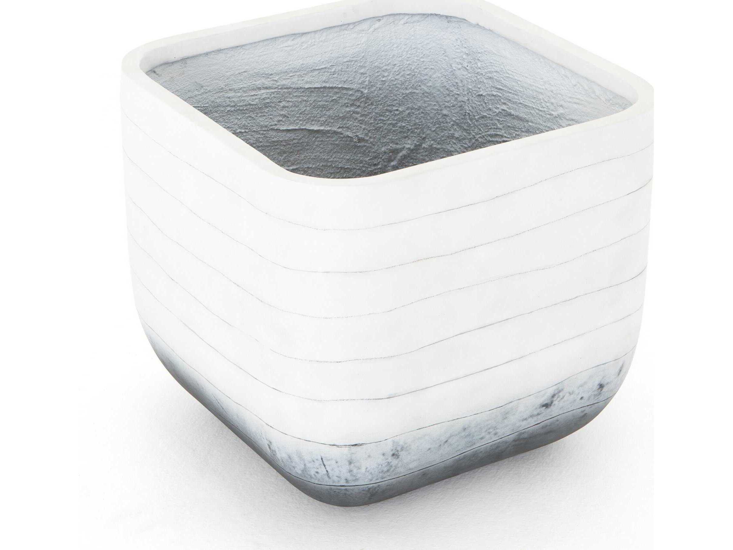 Four Hands Thayer Ingall Square Planter-Grey Ombre
