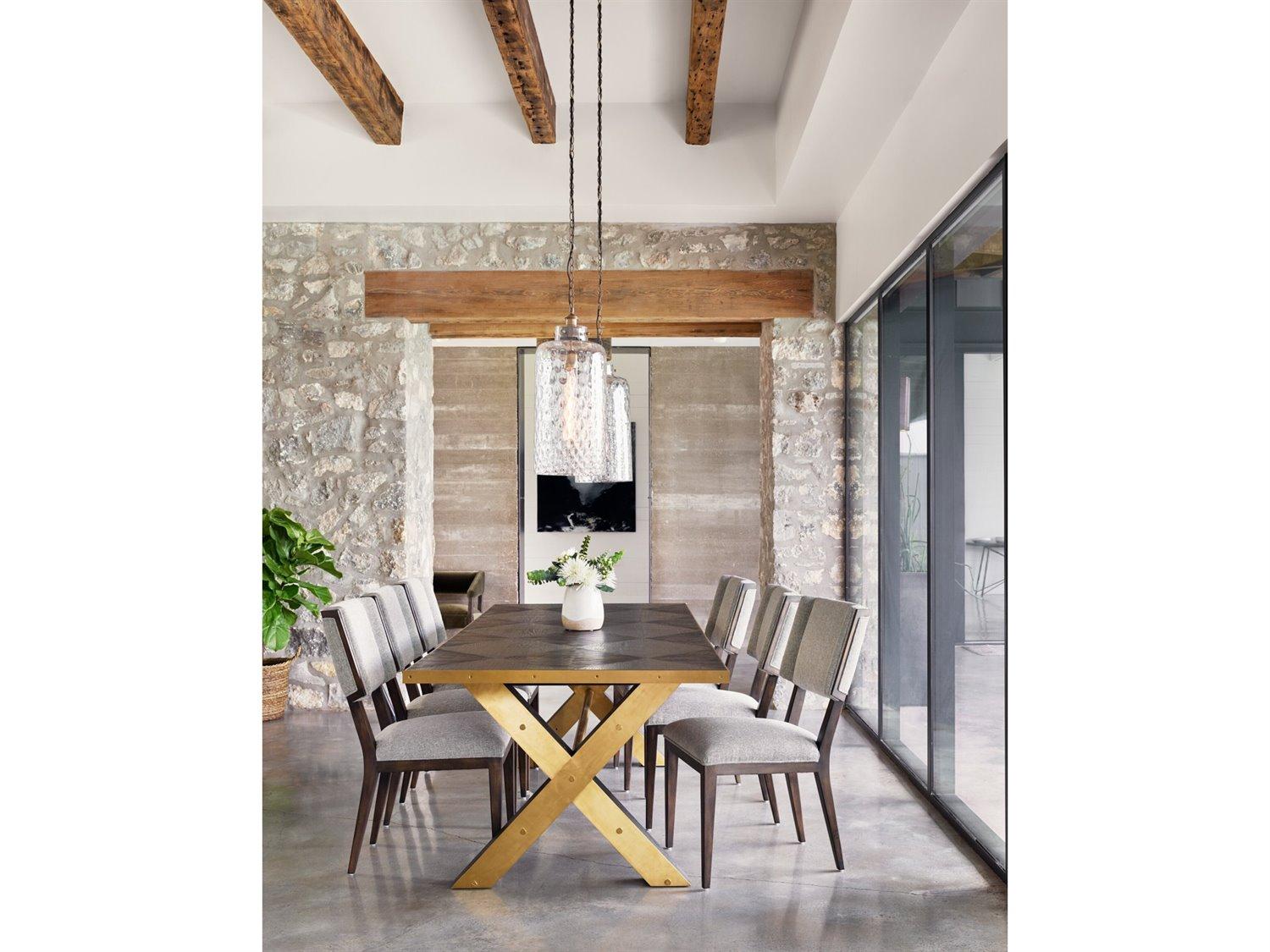 Four Hands Wells Birch Wood Dining Room Set