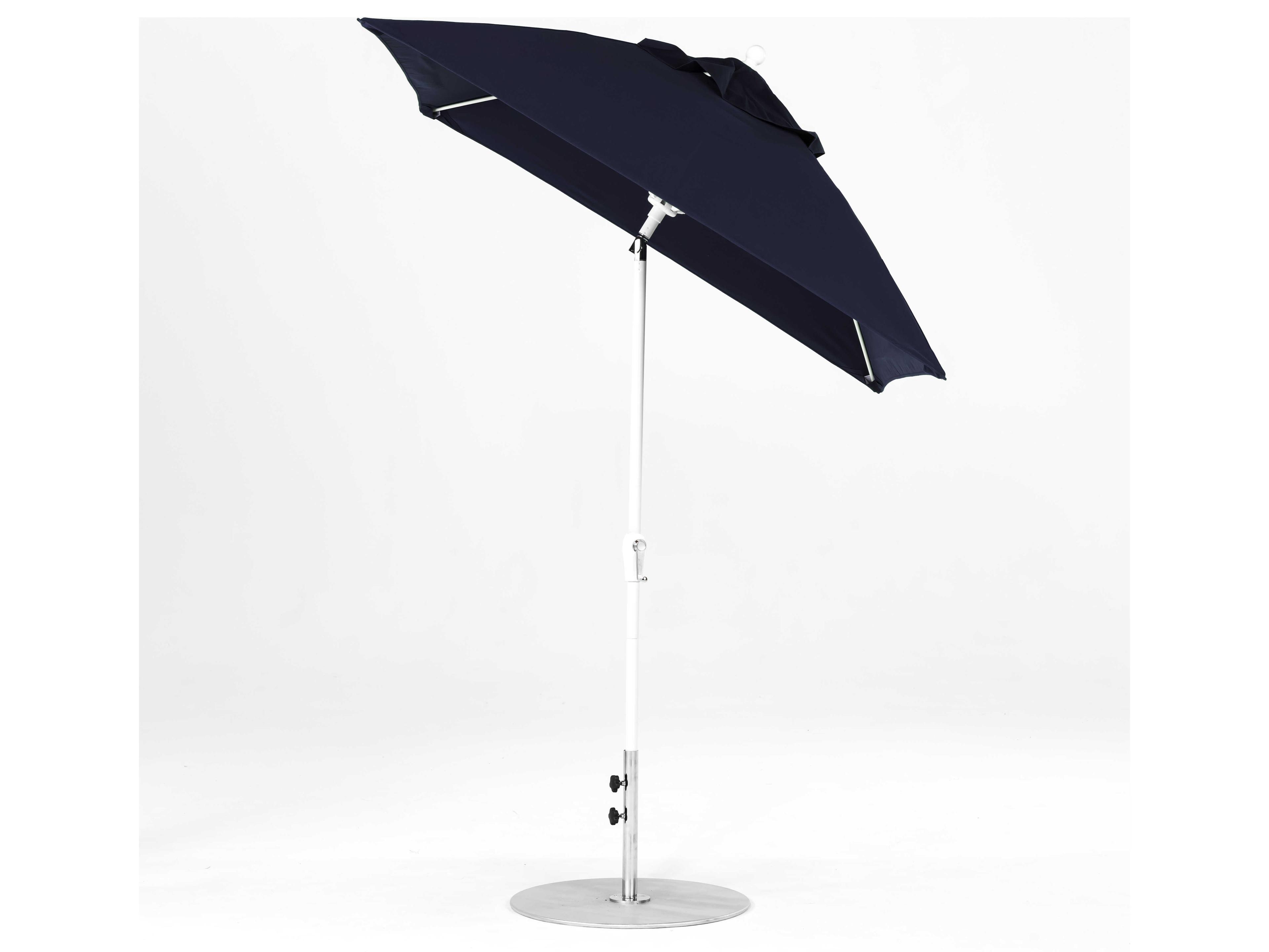 Frankford Quick Ship Monterey Market Fiberglass 6.5 Foot Square Crank Auto Tilt Patio Umbrella