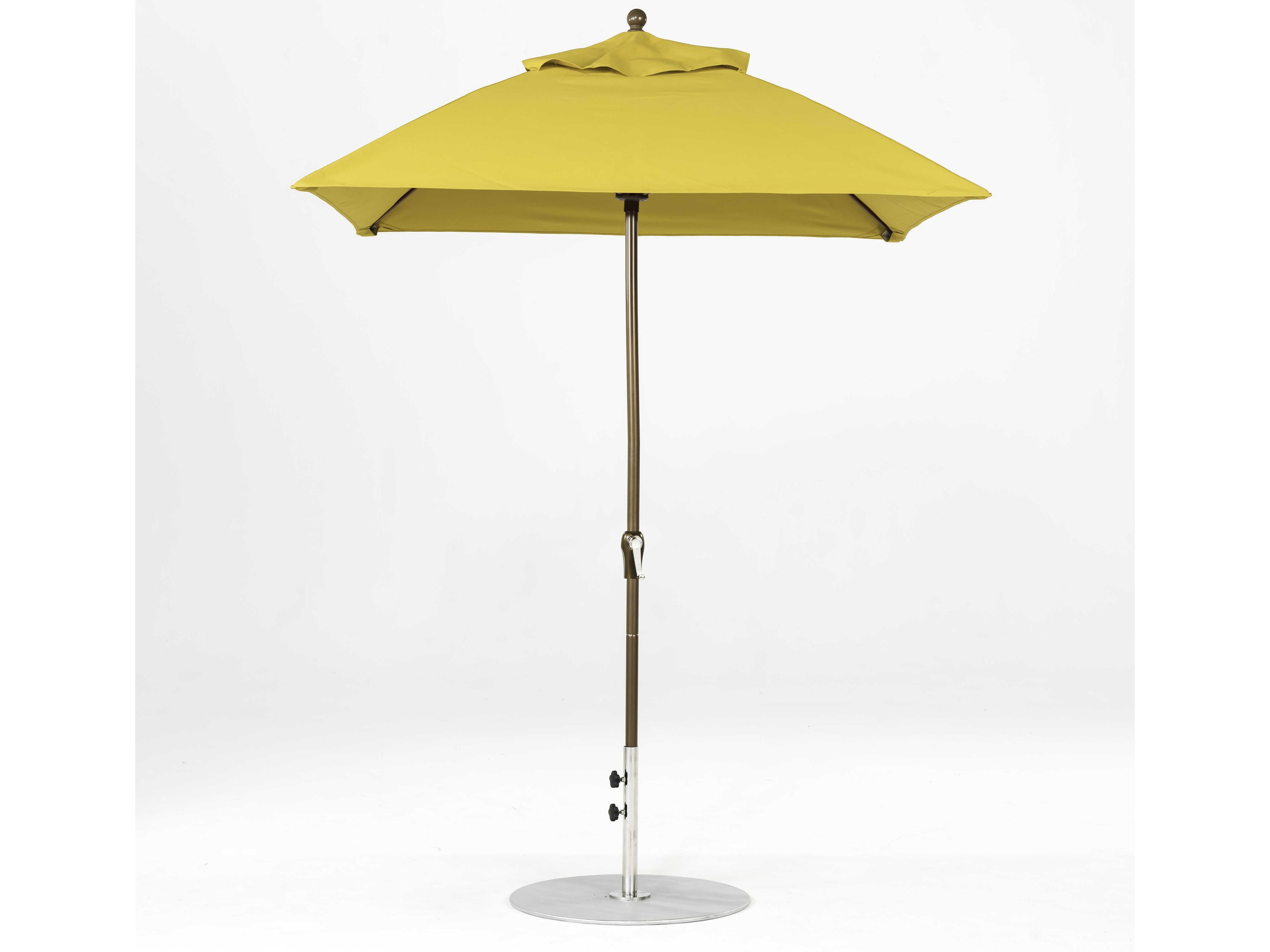 Frankford Quick Ship Monterey Fiberglass Market 6.5 Foot Square Crank Patio Umbrella