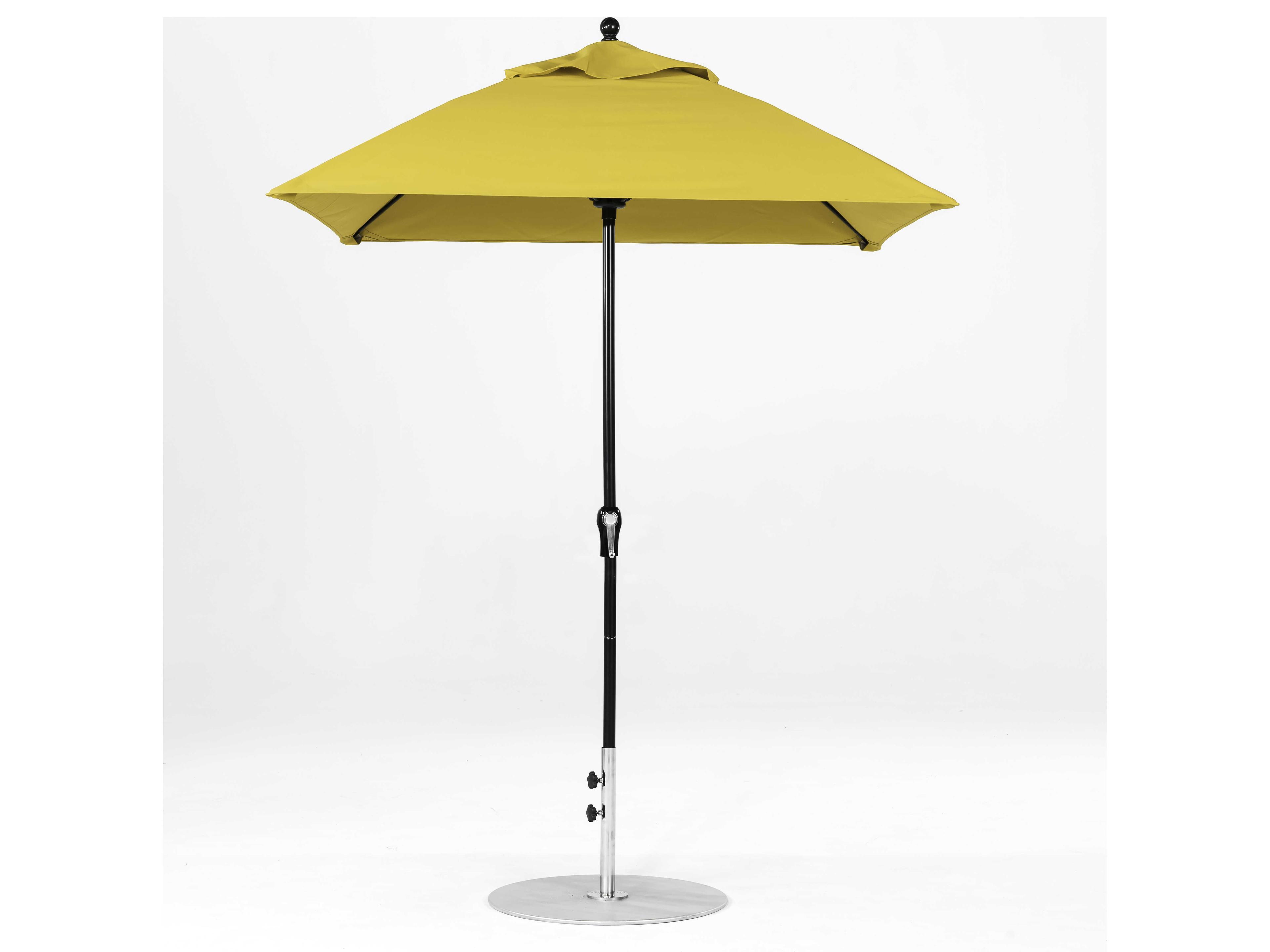 Frankford Monterey Custom Fiberglass Market 6.5 Foot Square Crank Outdoor Umbrella
