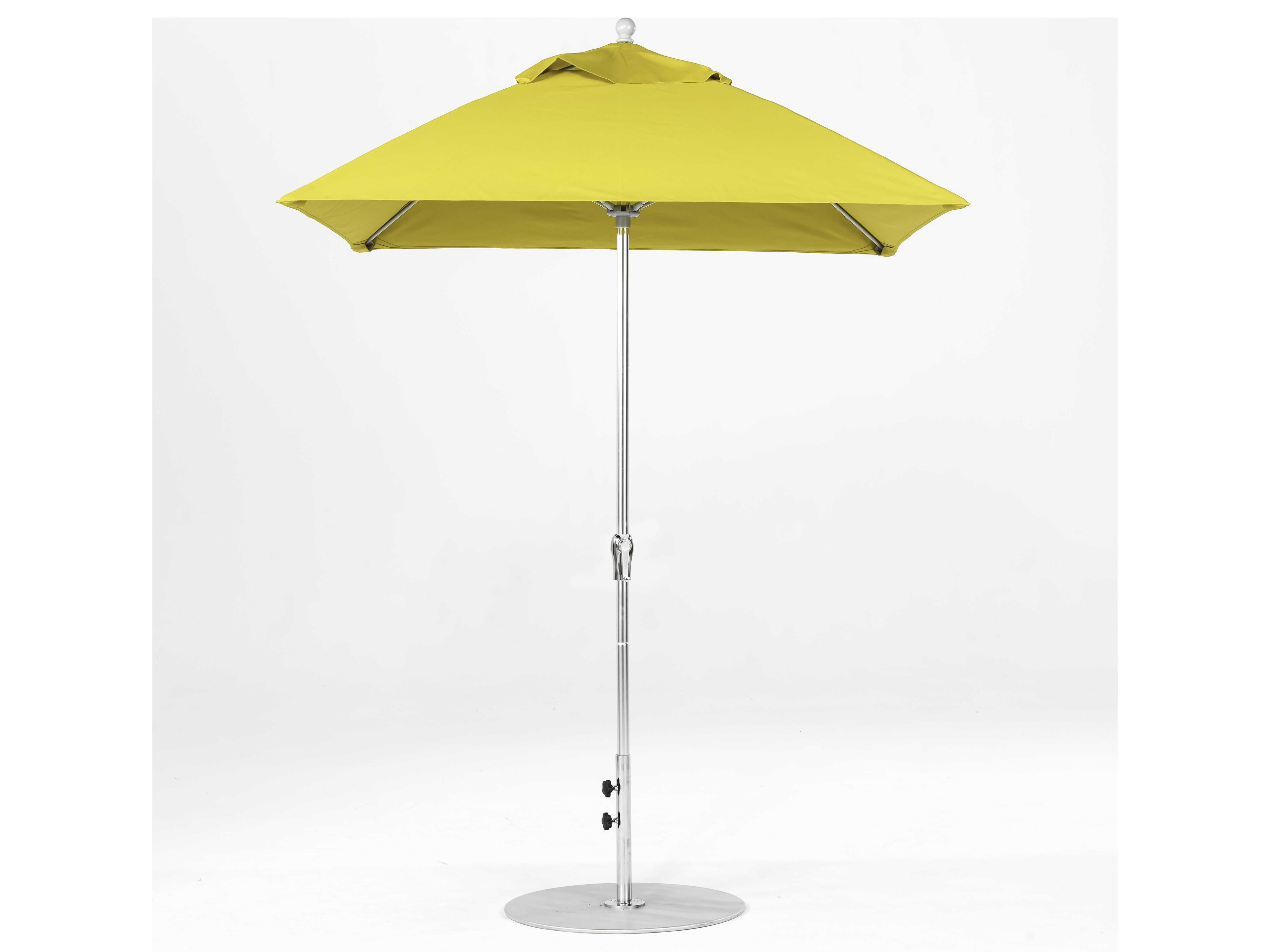 Frankford Monterey Custom Fiberglass Market 6.5 Foot Square Crank Outdoor Umbrella