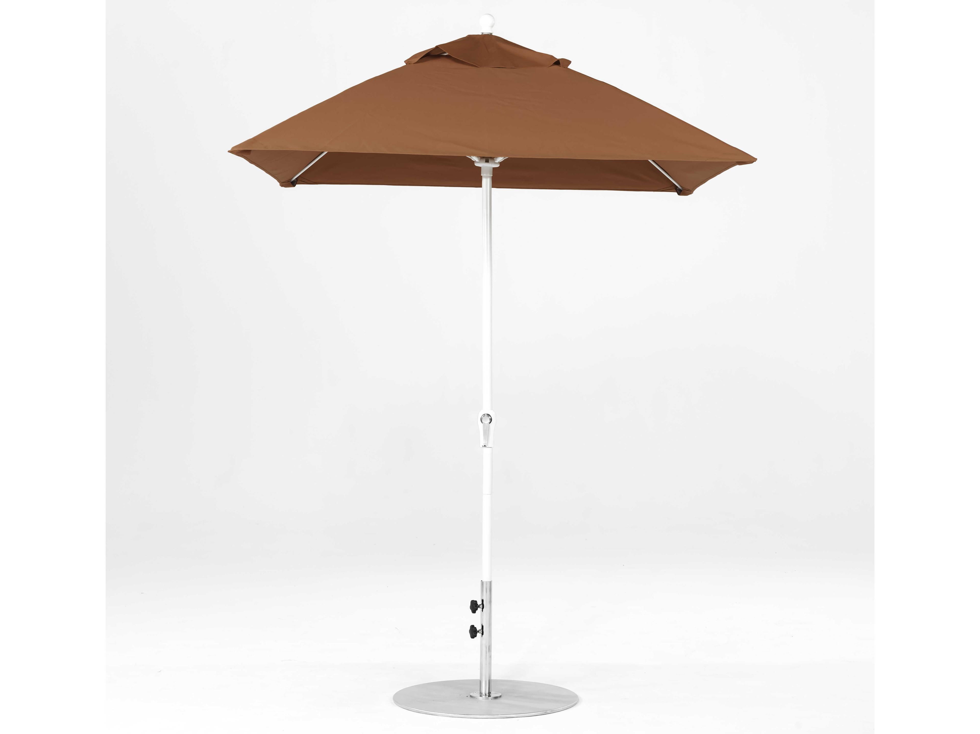 Frankford Monterey Custom Fiberglass Market 6.5 Foot Square Crank Outdoor Umbrella