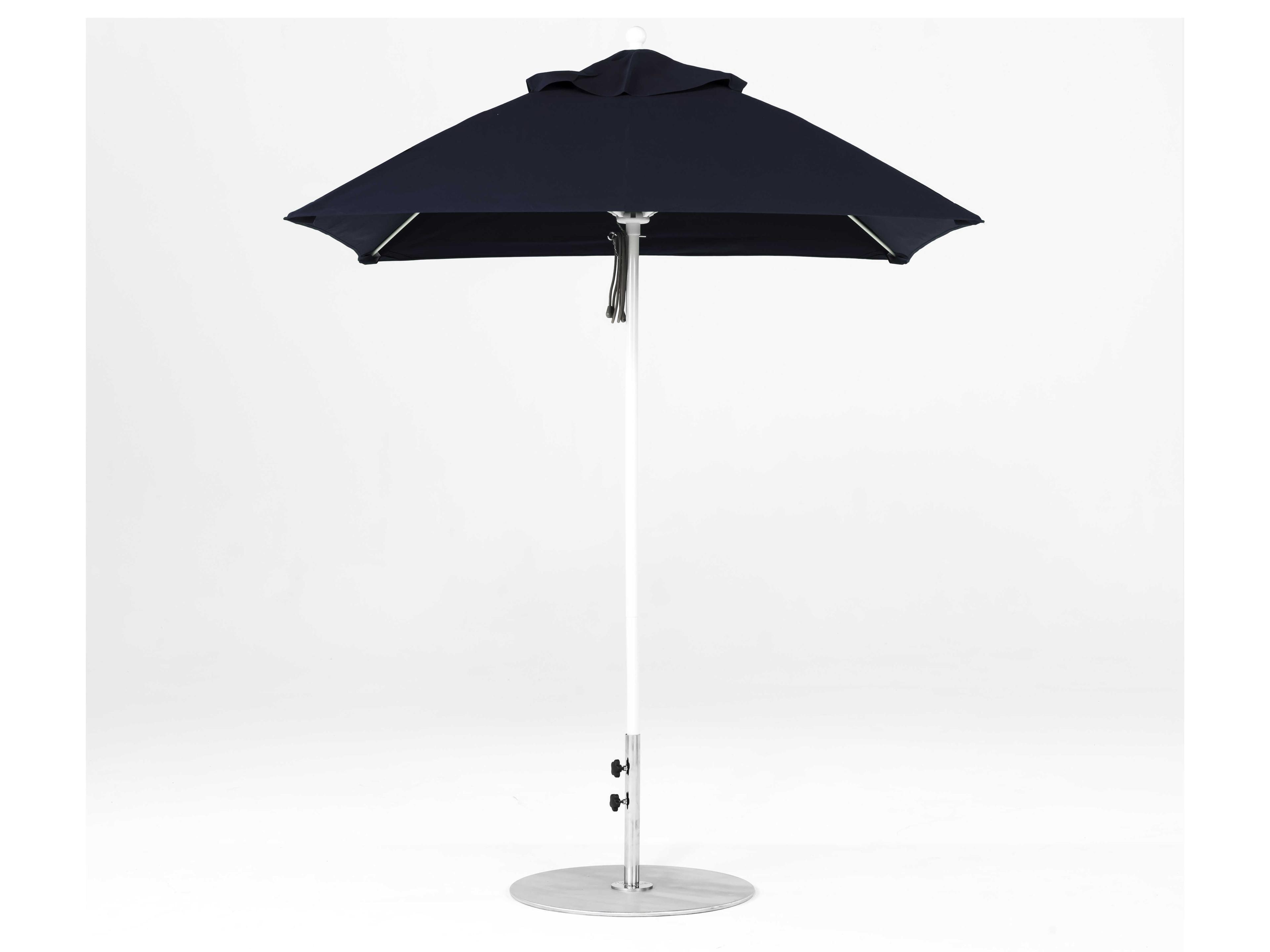 Frankford Monterey Custom Market Fiberglass 6.5 Foot Square Pulley Lift Outdoor Umbrella