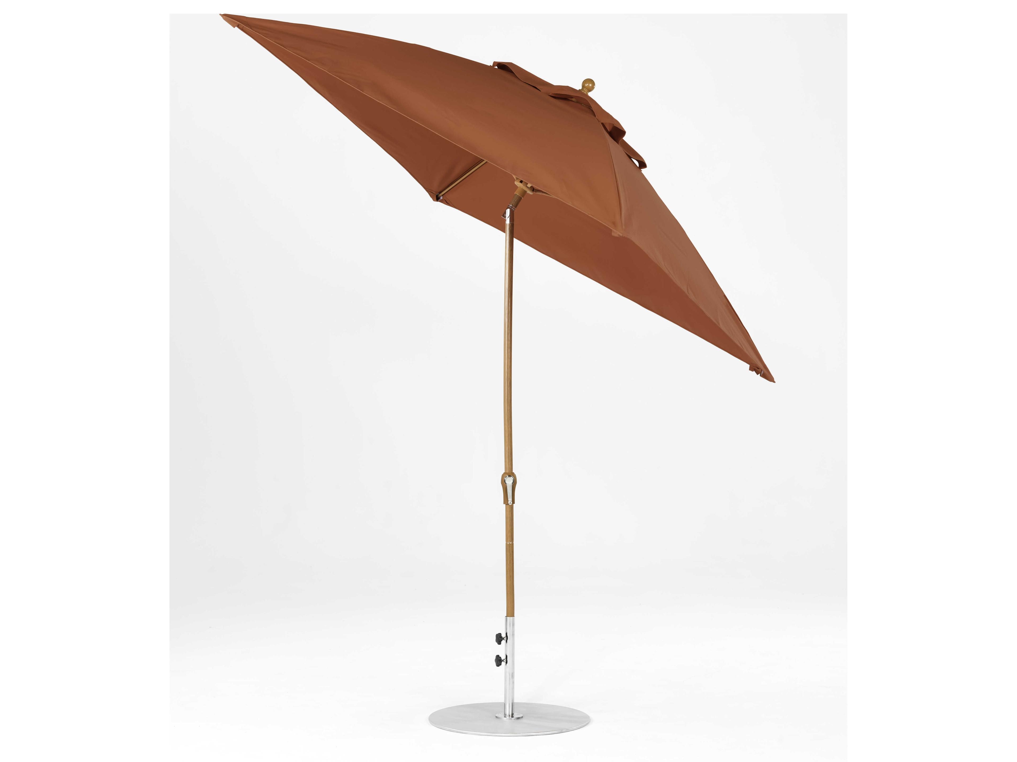 Frankford Monterey Custom Market Fiberglass 7.5 Foot Square Crank Auto Tilt Outdoor Umbrella