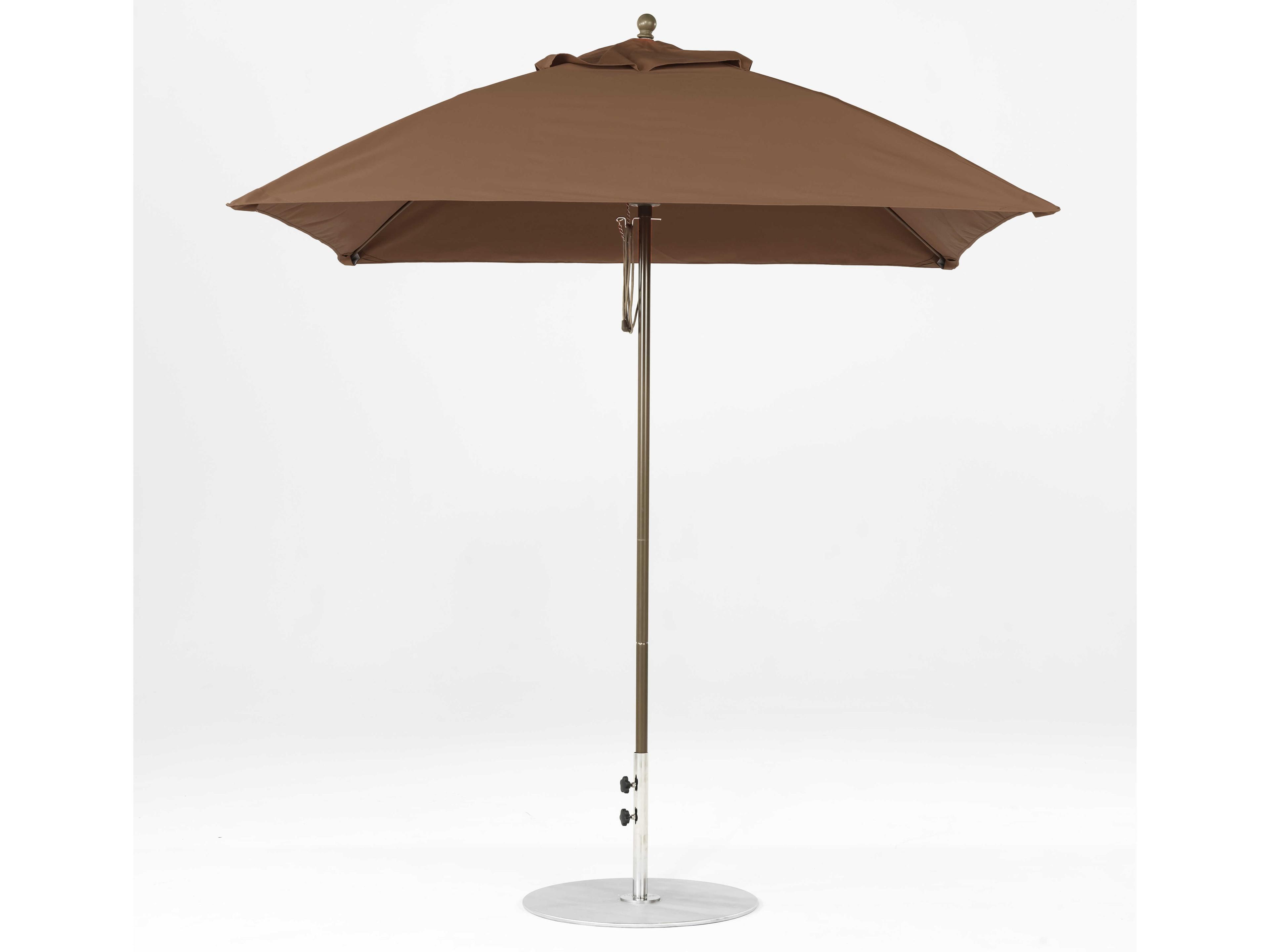 Frankford Monterey Custom Fiberglass Market 7.5 Foot Square Pulley Lift Outdoor Umbrella