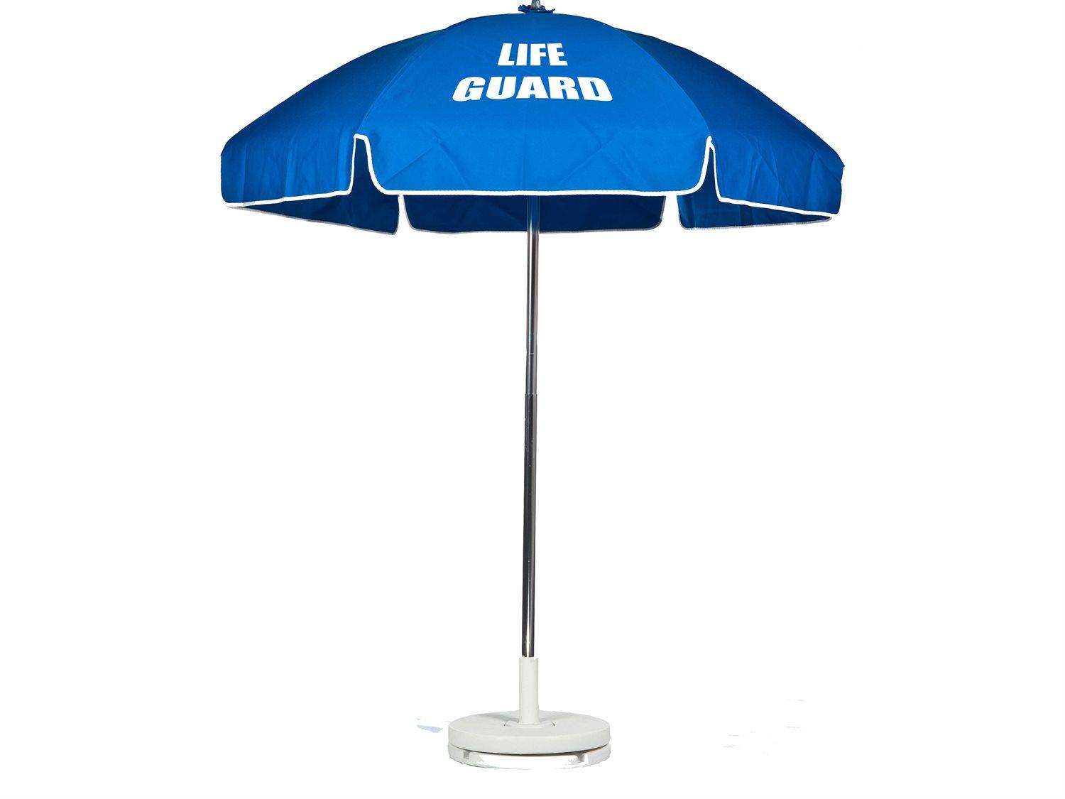 Frankford Quick Ship Lifeguard Steel 6.5 Foot Hexagon Manual Outdoor Patio Umbrella - Steel Ribs