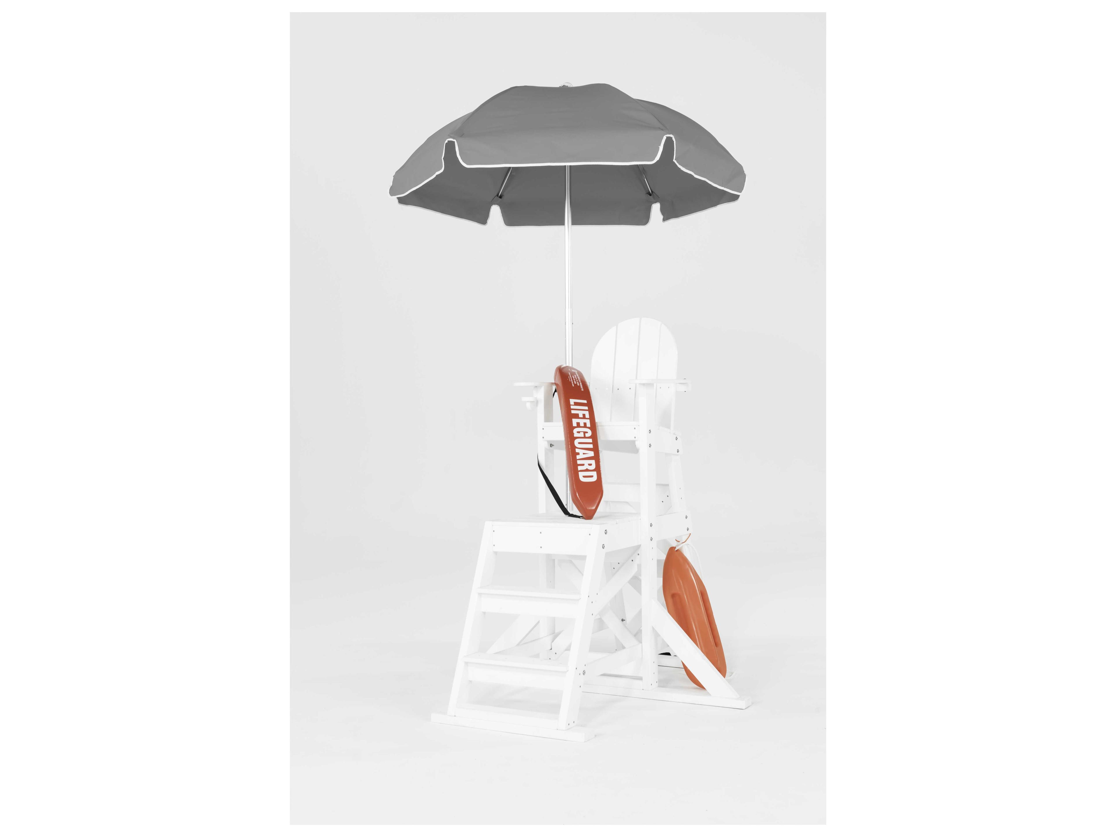 Frankford Lifeguard Custom Silver Anodized Centerpole Patio Umbrella - Fiberglass Ribs