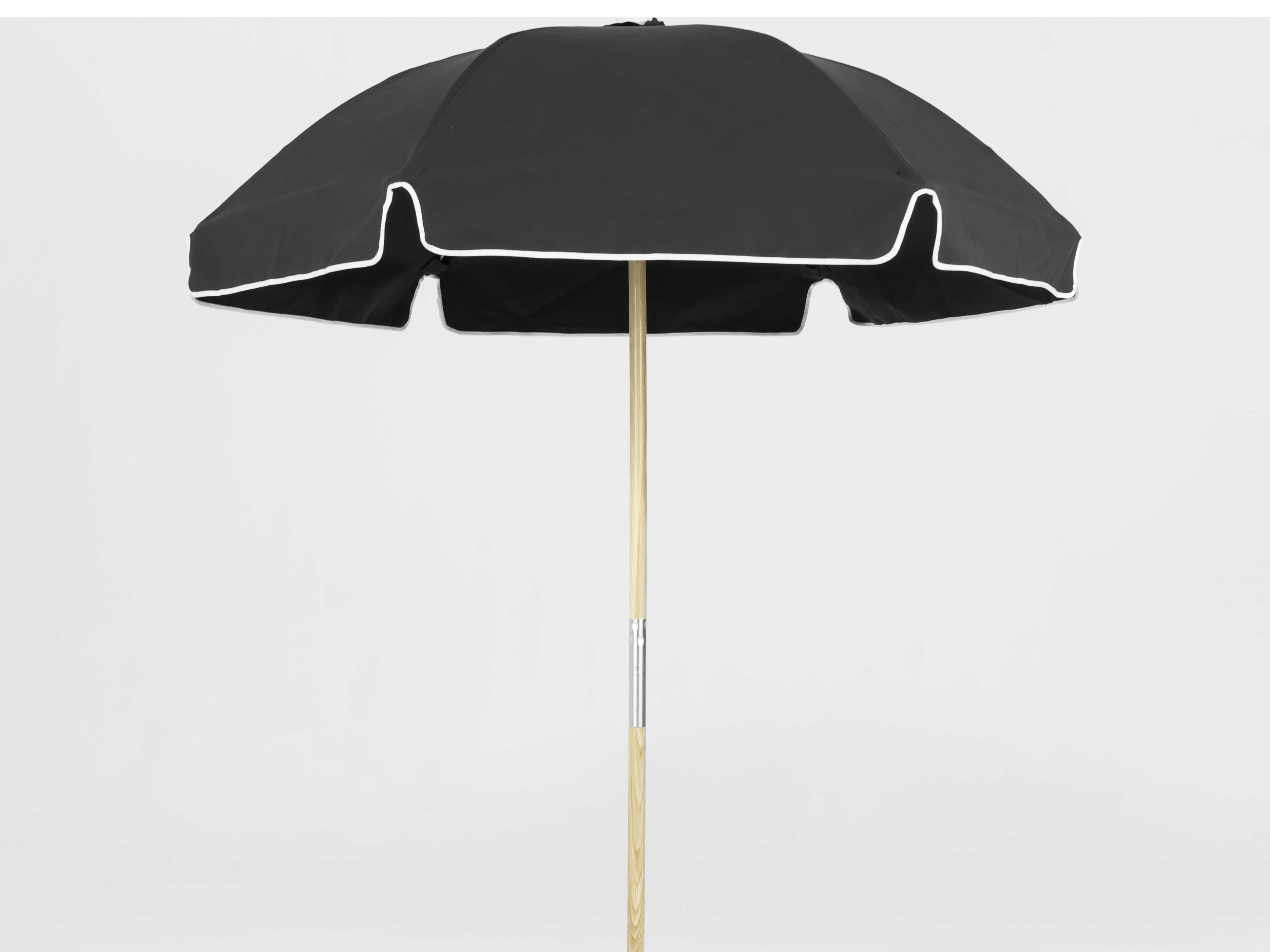 Frankford Avalon Custom Fiberglass Beach 6.5 Foot Hexagon Manual Lift Patio Umbrella