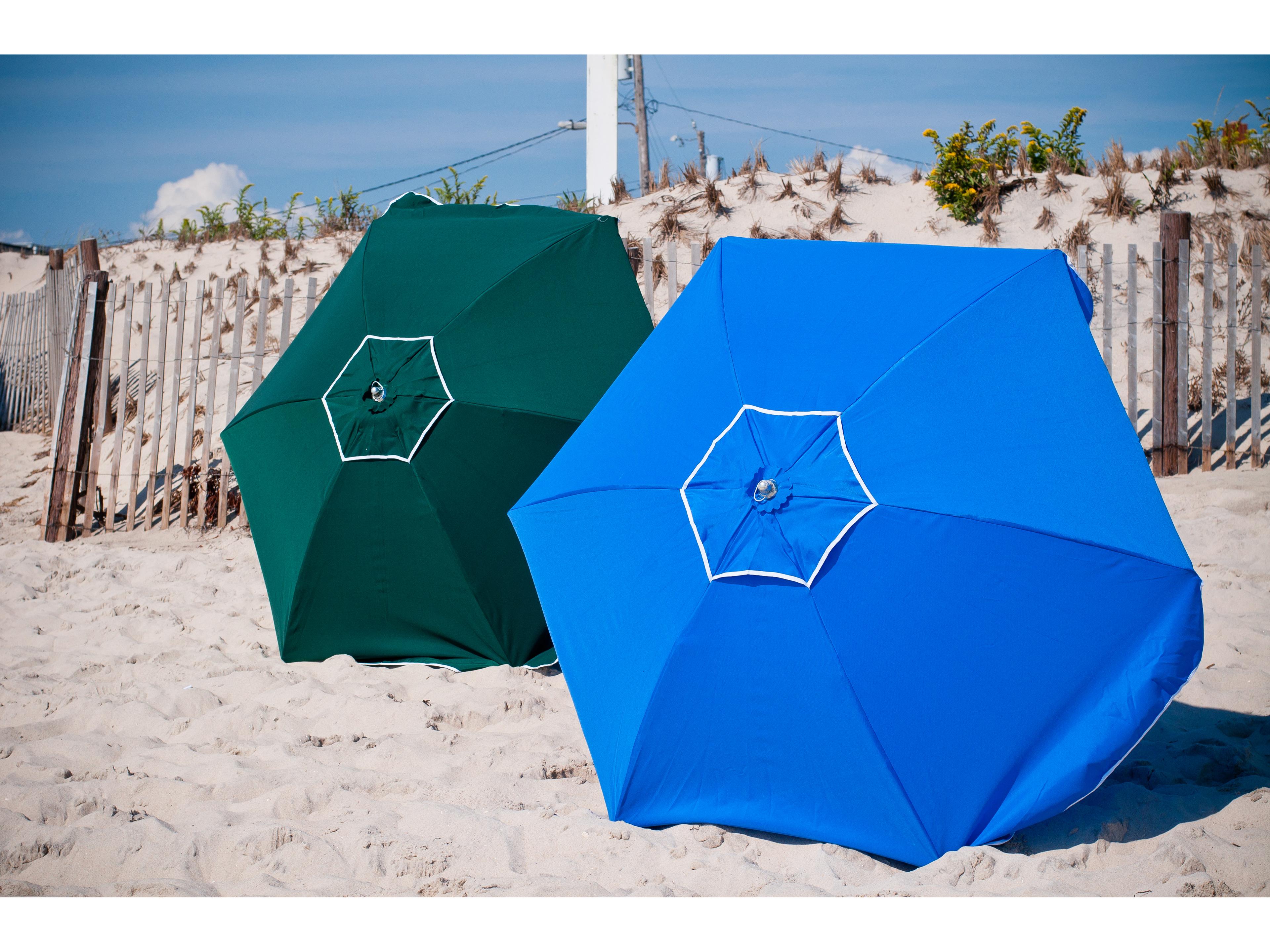 Frankford Quick Ship Shade Star Ash Wood 6.5 Foot Hexagon Beach Outdoor Patio Umbrella