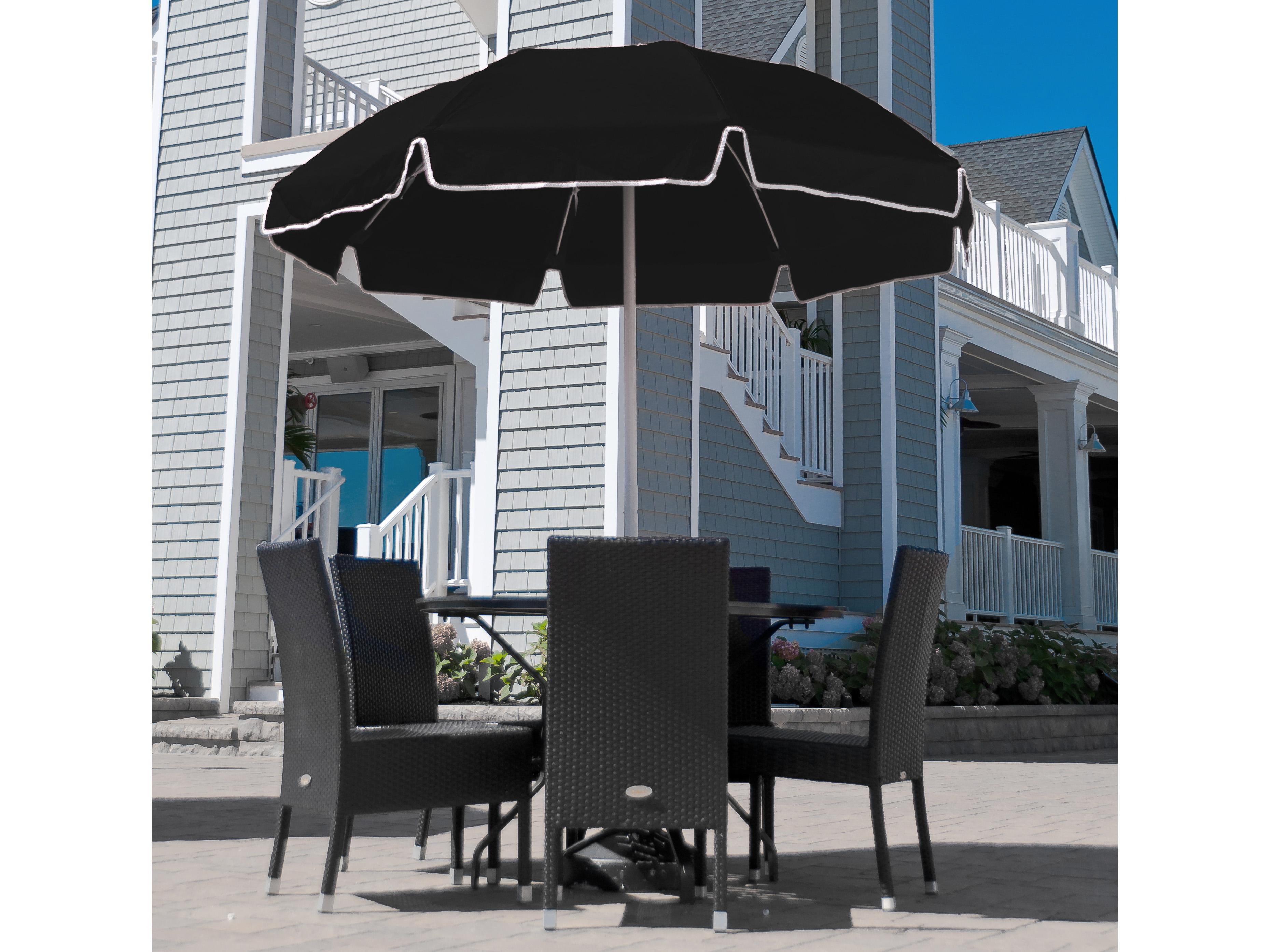 Frankford Quick Ship Catalina Fiberglass 7.5 Foot Octagon Manual Lift Outdoor Patio Umbrella