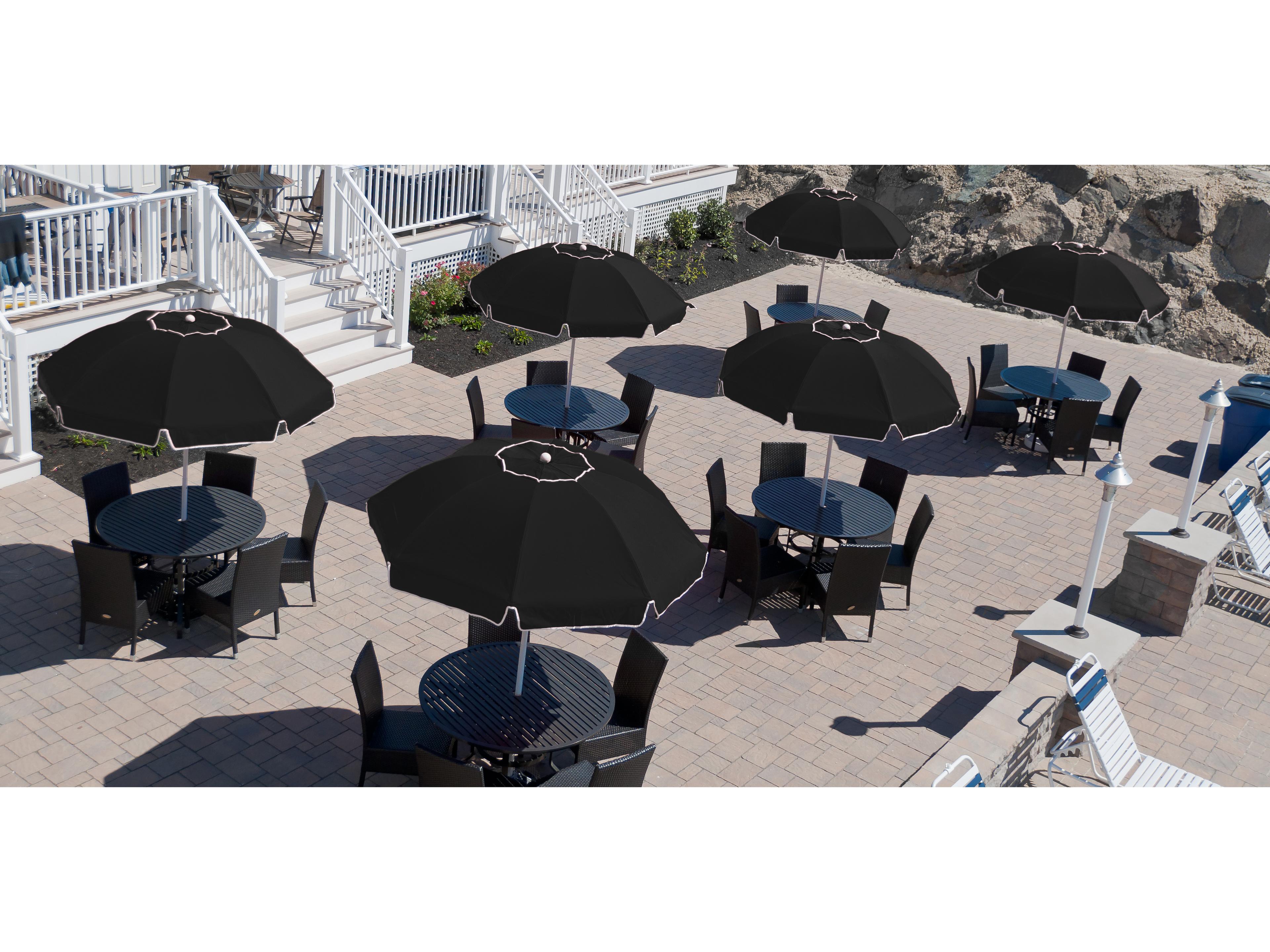 Frankford Quick Ship Catalina Fiberglass 7.5 Foot Octagon Manual Lift Outdoor Patio Umbrella