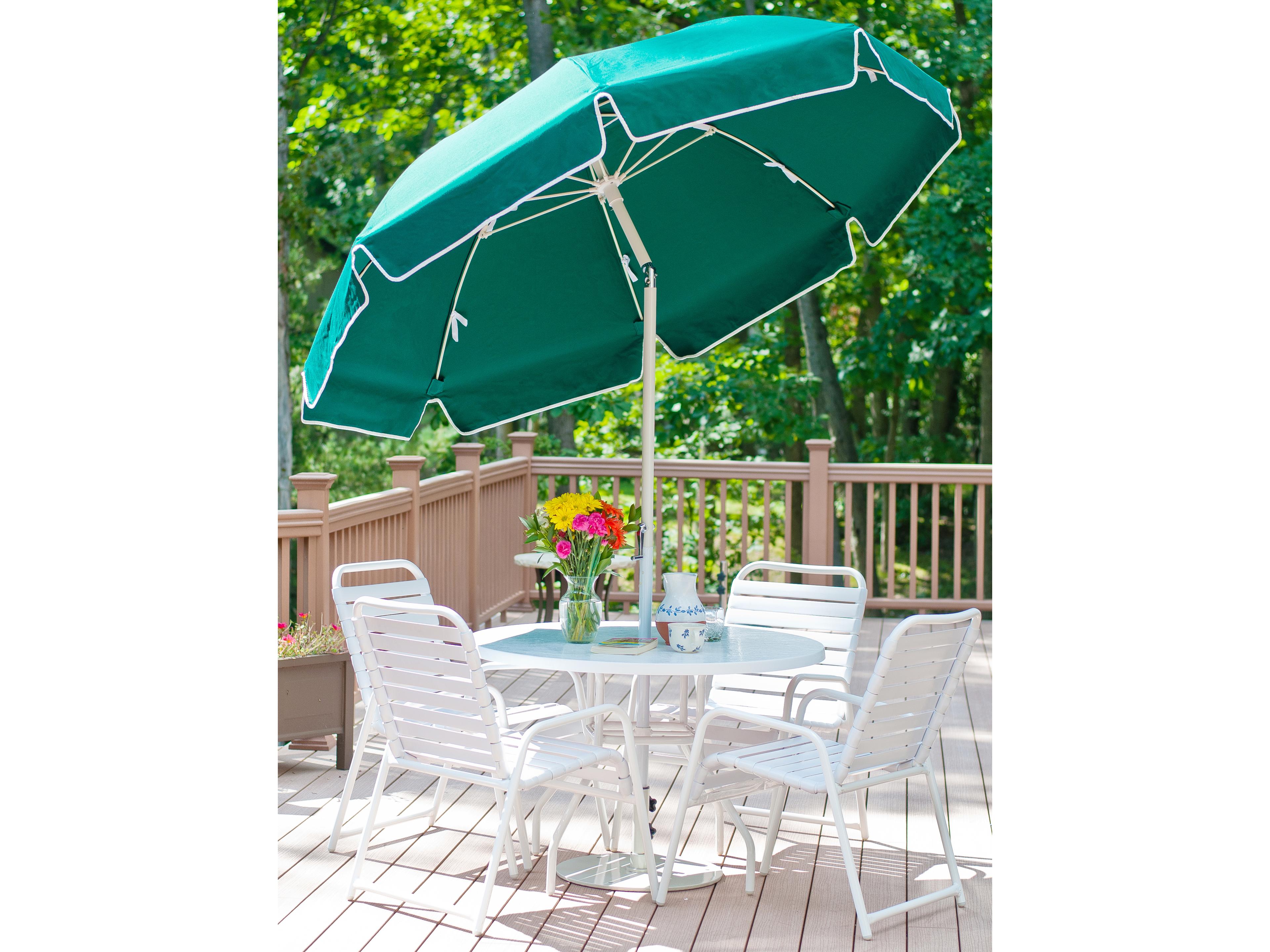 Frankford Quick Ship Catalina Fiberglass 7.5 Foot Octagon Crank Tilt Outdoor Patio Umbrella