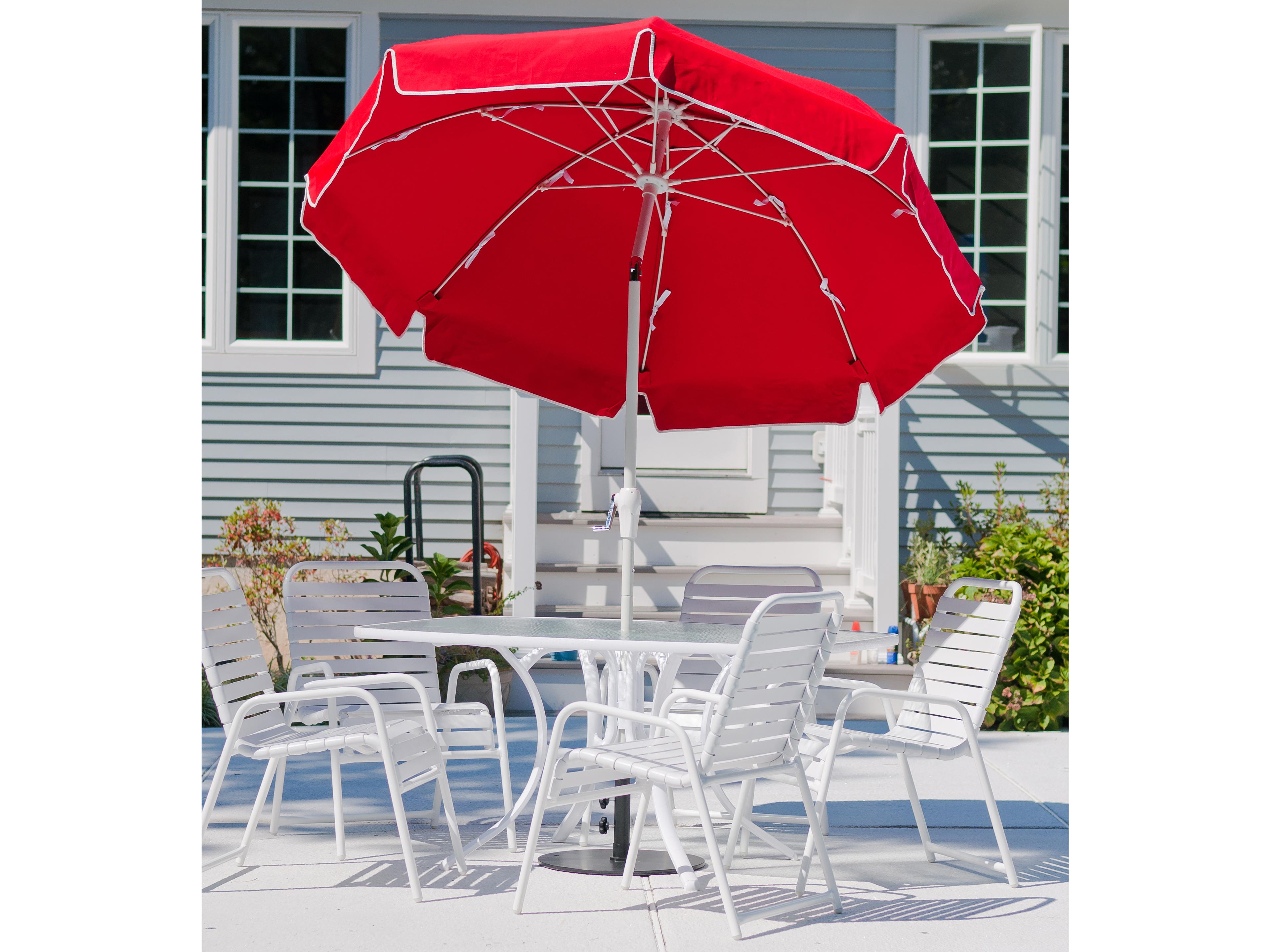 Frankford Quick Ship Catalina Fiberglass 7.5 Foot Octagon Crank Tilt Outdoor Patio Umbrella
