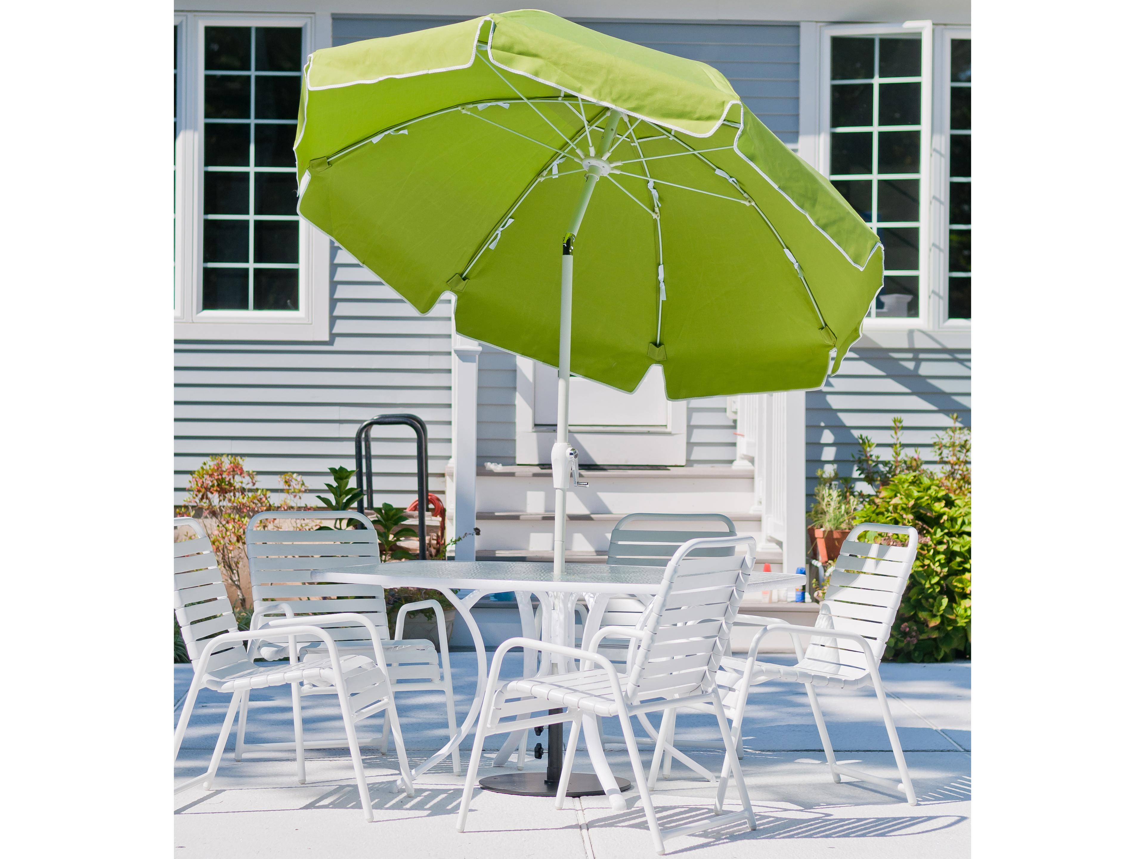 Frankford Quick Ship Catalina Fiberglass 7.5 Foot Octagon Crank Tilt Outdoor Patio Umbrella
