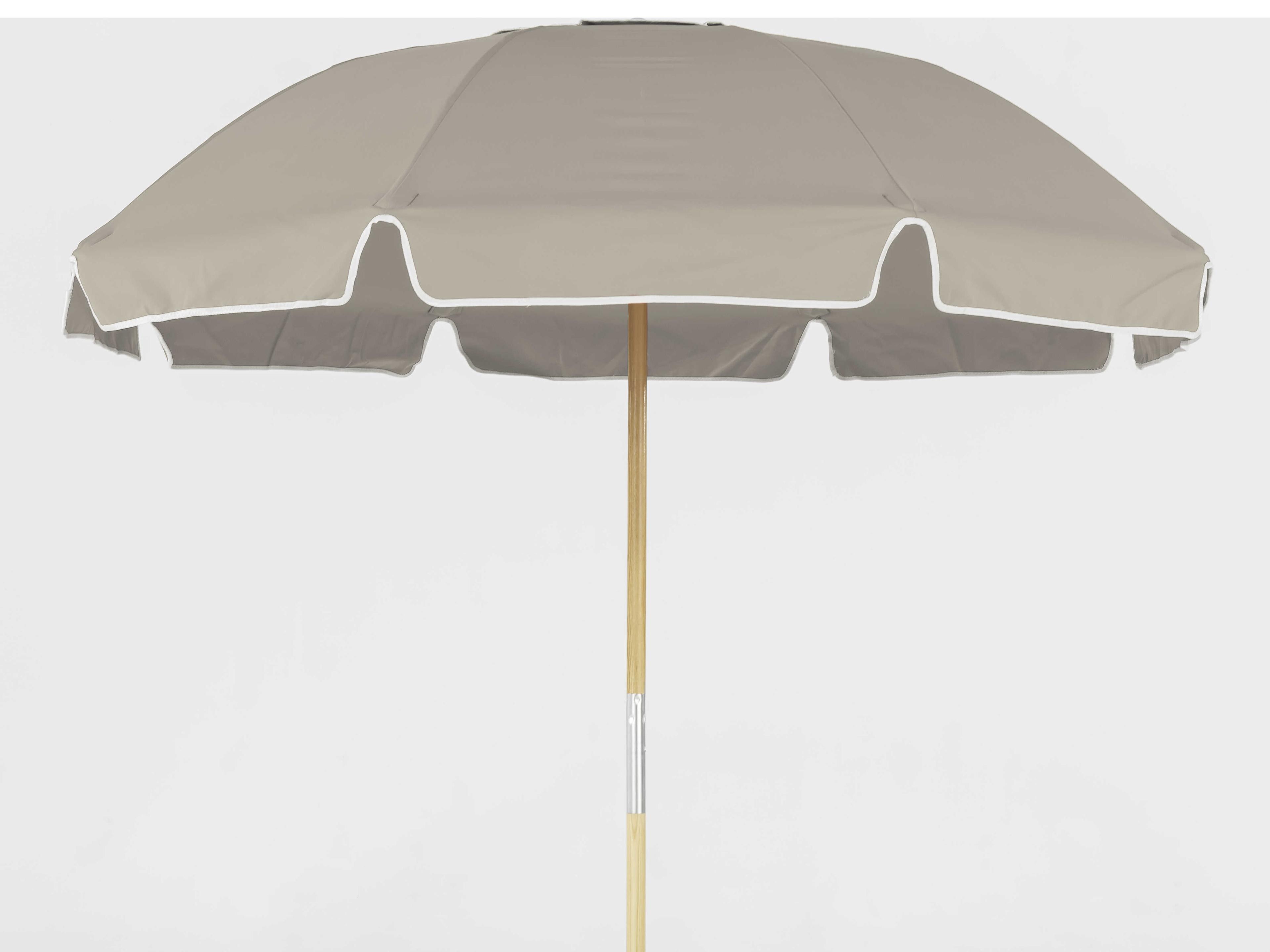 Frankford Avalon Custom Fiberglass Beach 7.5 Foot Octagon Manual Lift Patio Umbrella
