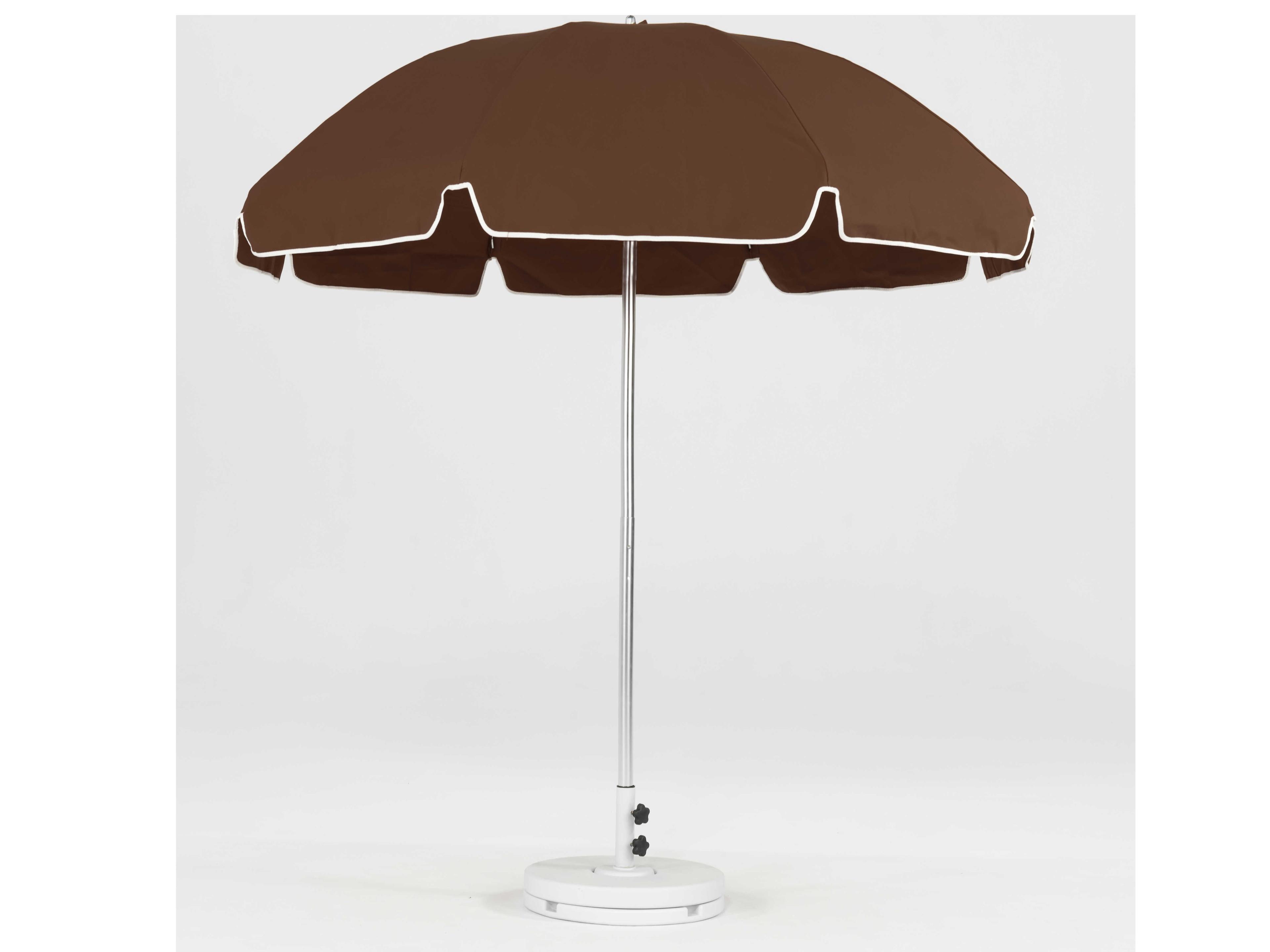 Frankford Quick Ship Laurel Steel Silver Anodized 7.5 Foot Octagon Outdoor Patio Umbrella