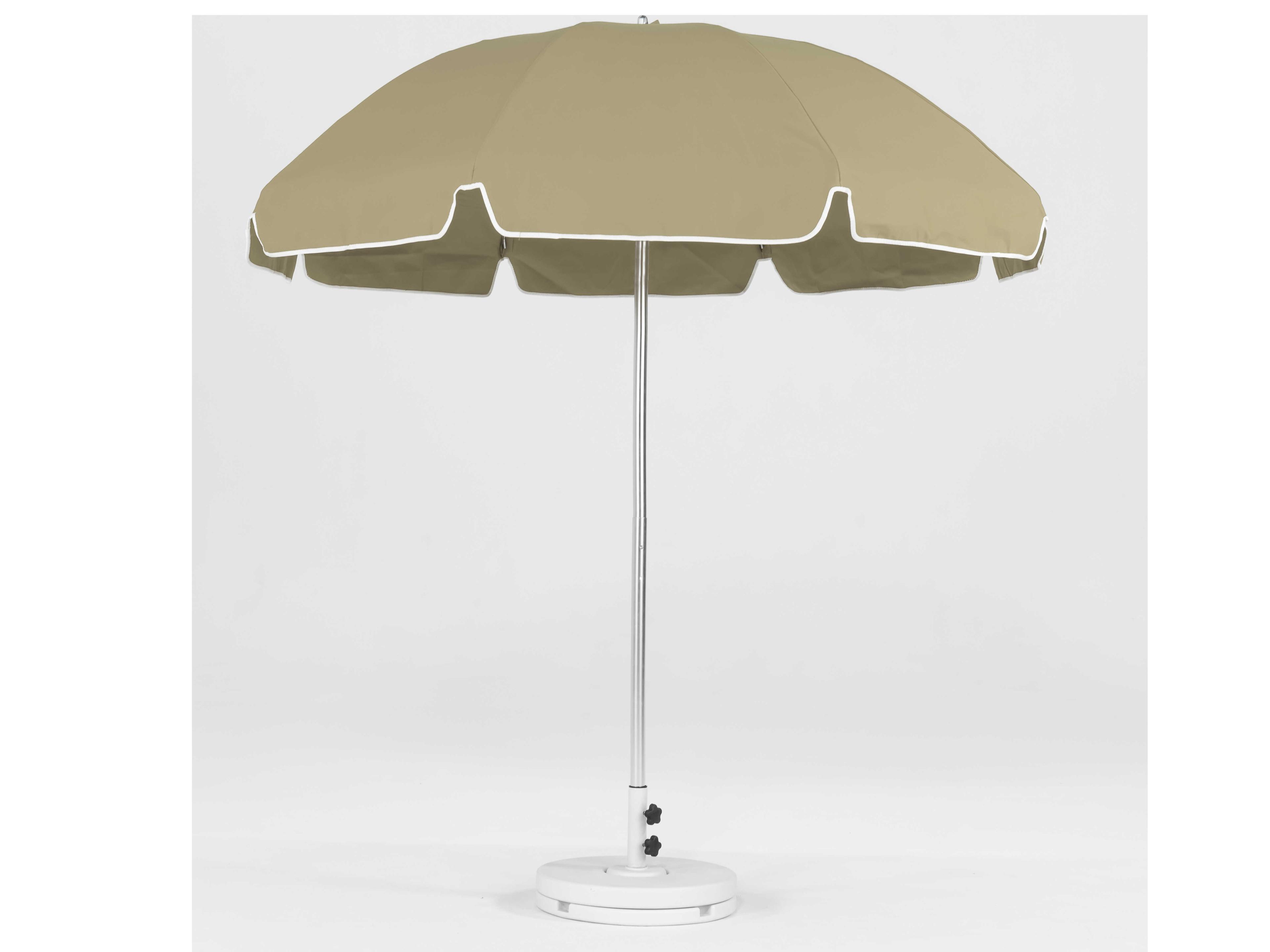 Frankford Laurel Custom Steel Silver Anodized 7.5 Foot Octagon Patio Umbrella