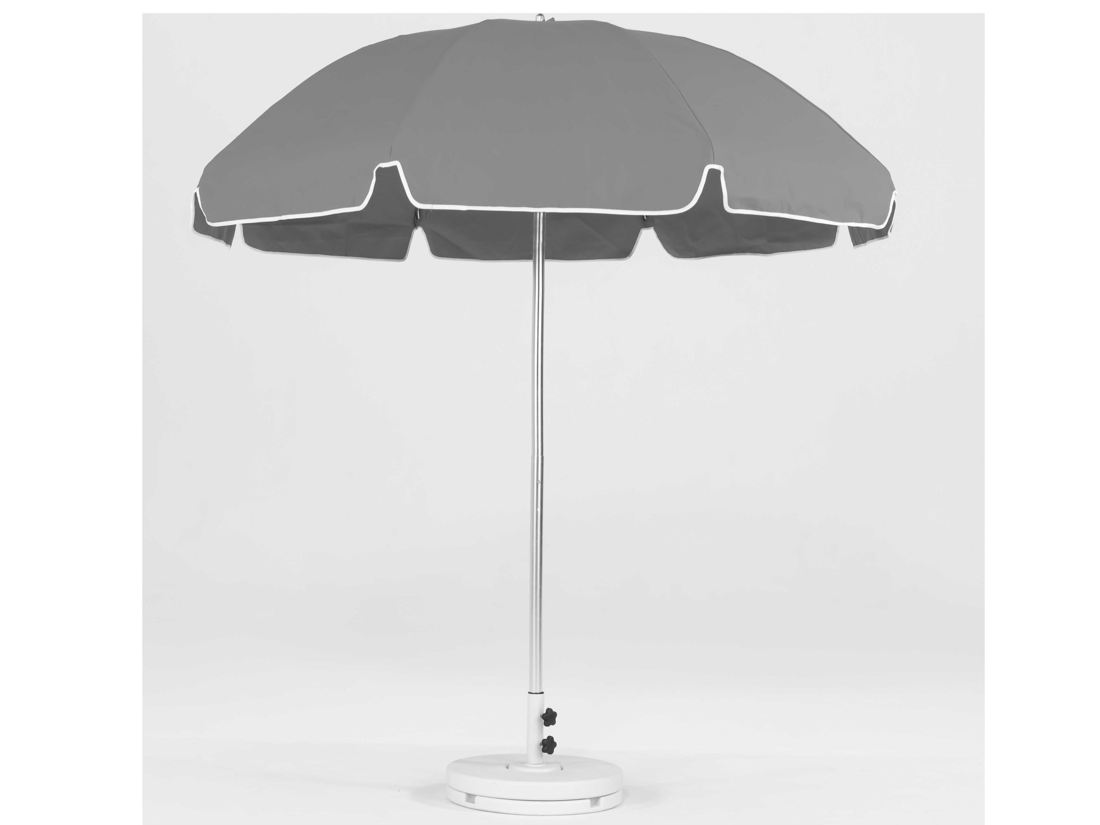 Frankford Laurel Custom Steel Silver Anodized 7.5 Foot Octagon Patio Umbrella